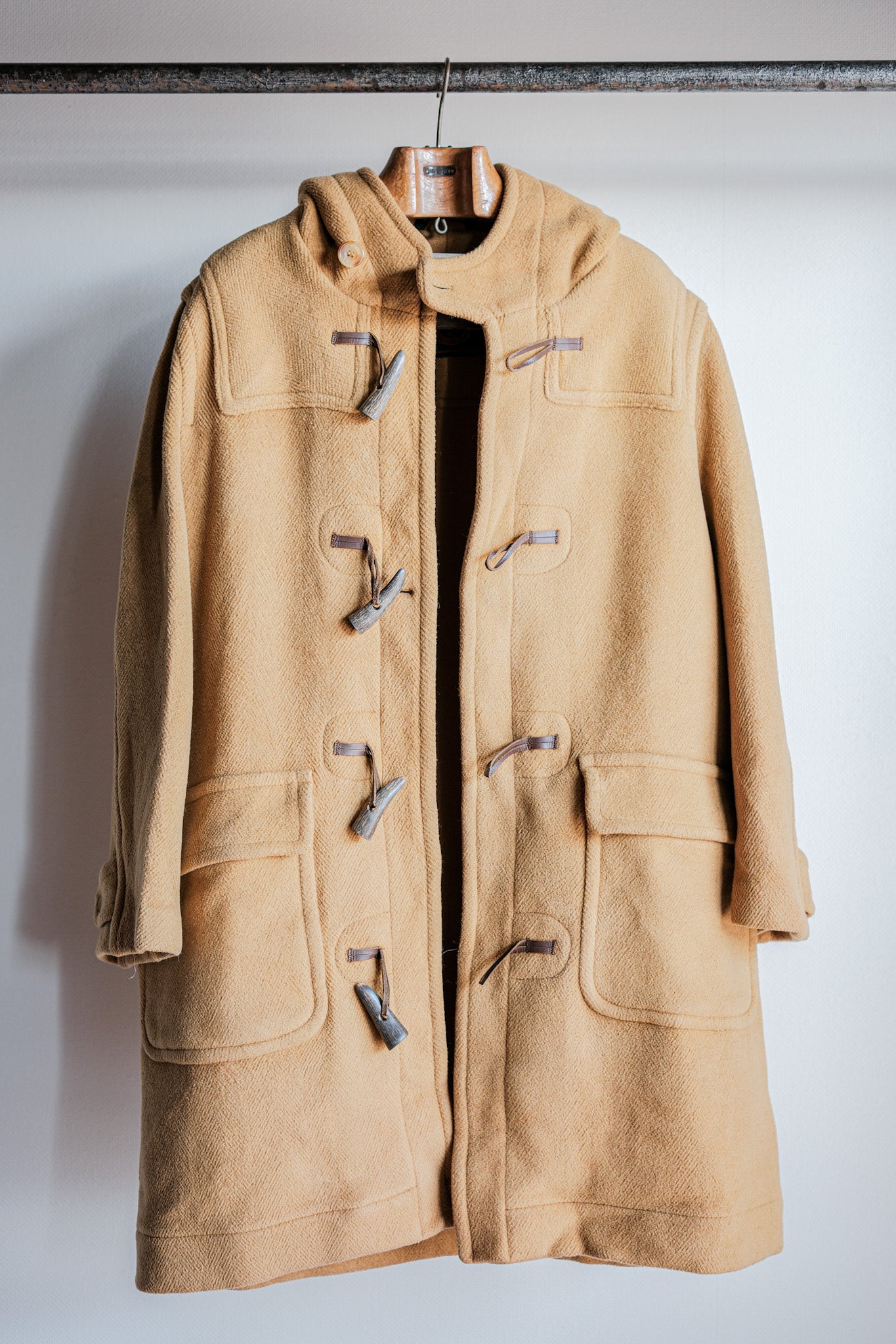 ［~90's］Old INVERTERE HBT Wool Duffle Coat Size.38R "Moorbrook"