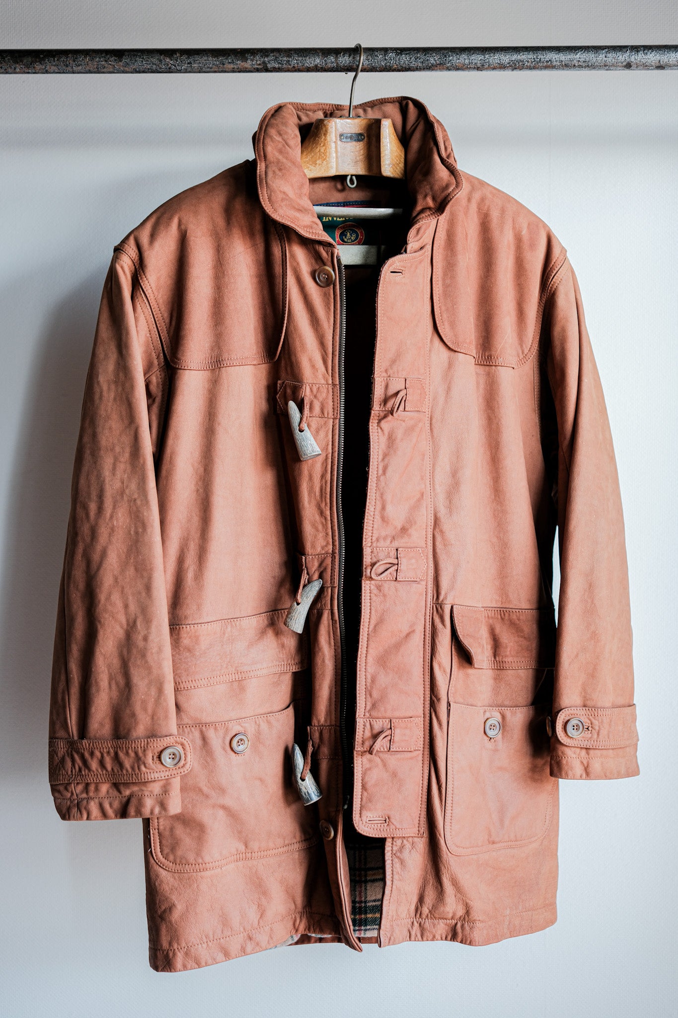 ［~90's］Old INVERTERE Leather Duffle Coat Size.XS