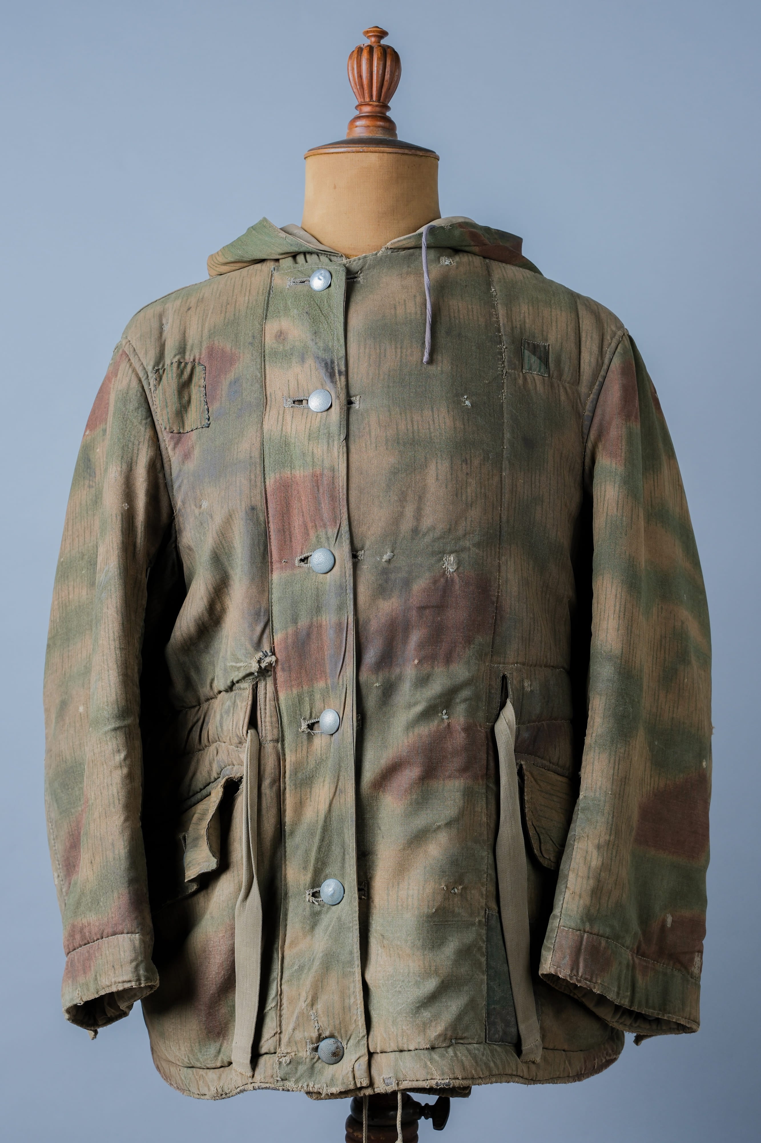 [~ 40's] WWⅱกองทัพเยอรมัน Sumpfternmster 44 Camouflage 43 รูปแบบการย้อนกลับของฤดูหนาว Parka "Wehrmacht"