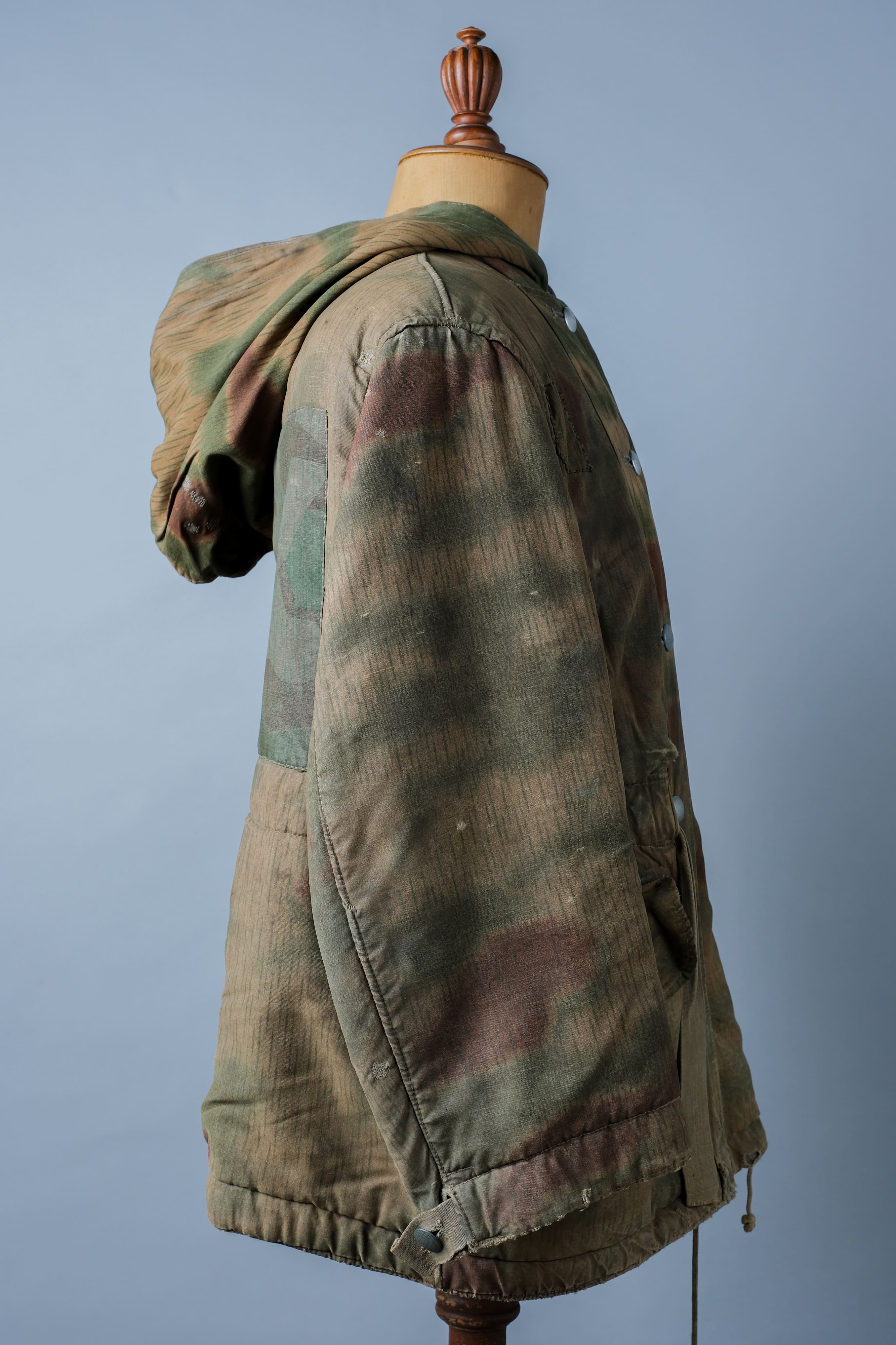 [~ 40's] WWⅱกองทัพเยอรมัน Sumpfternmster 44 Camouflage 43 รูปแบบการย้อนกลับของฤดูหนาว Parka "Wehrmacht"