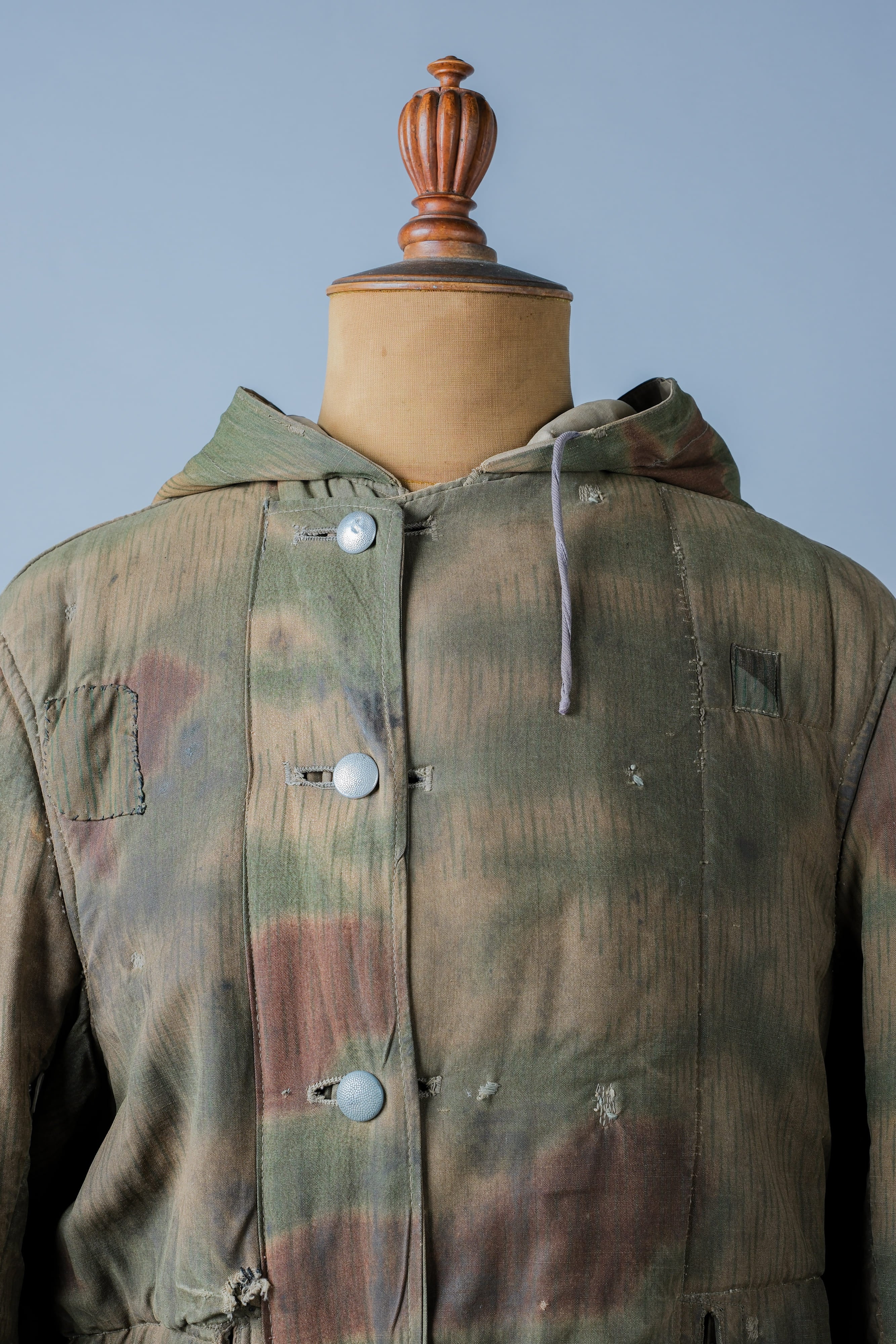 [~ 40's] WWⅱกองทัพเยอรมัน Sumpfternmster 44 Camouflage 43 รูปแบบการย้อนกลับของฤดูหนาว Parka "Wehrmacht"