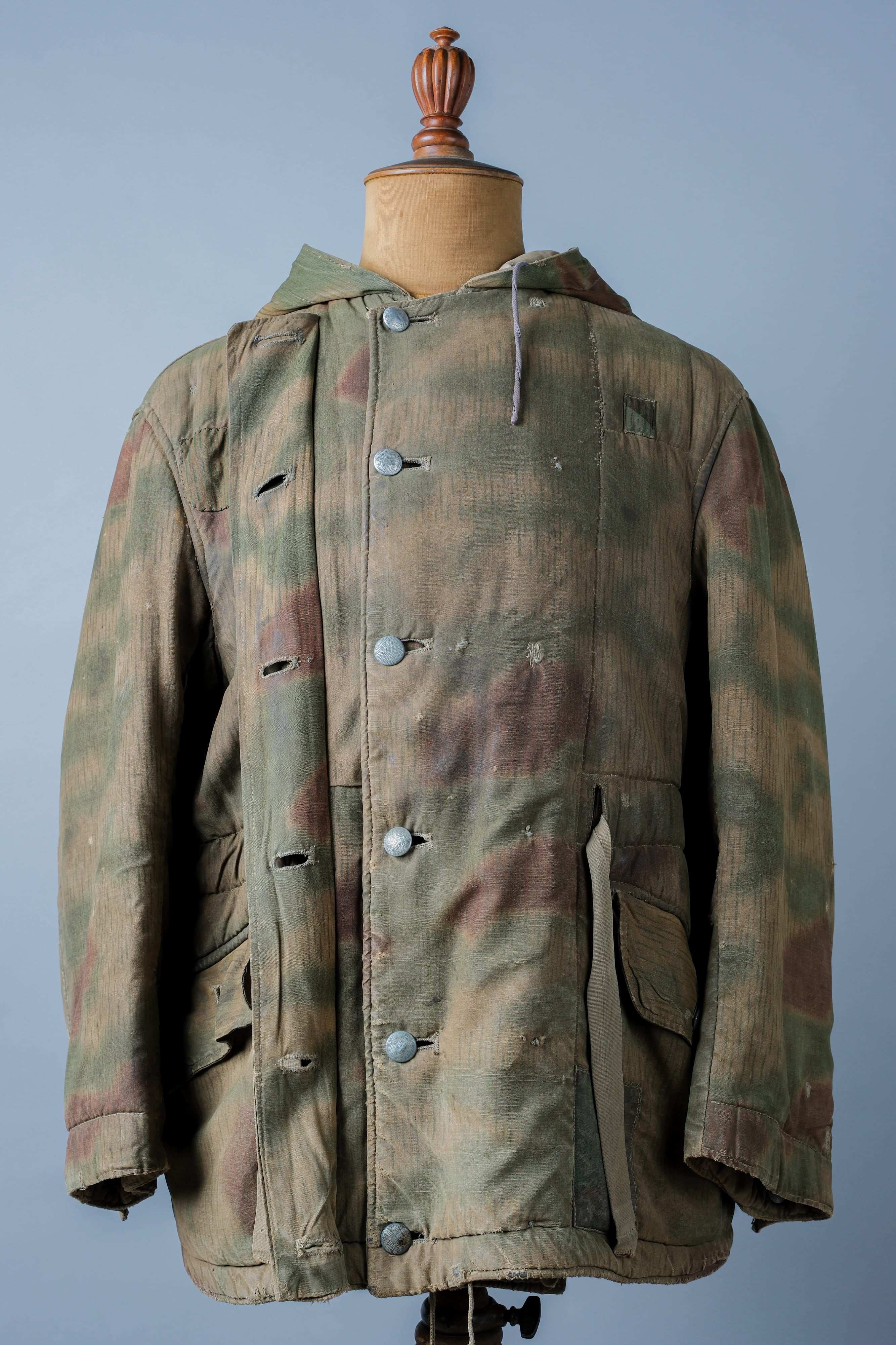 [~ 40's] WWⅱกองทัพเยอรมัน Sumpfternmster 44 Camouflage 43 รูปแบบการย้อนกลับของฤดูหนาว Parka "Wehrmacht"