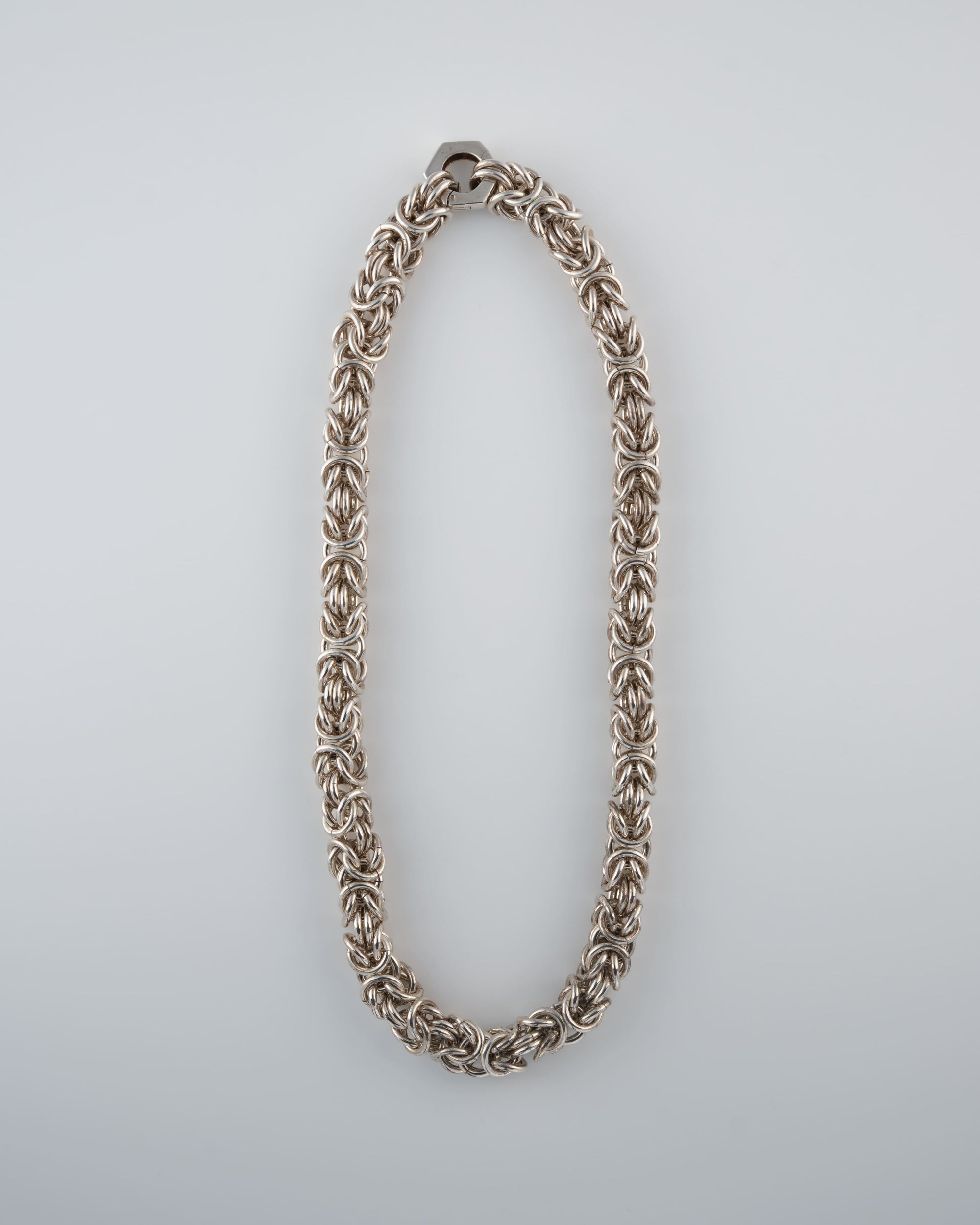 【~70’s】Danish Vintage Silver Heavy Mixed Chain Necklace