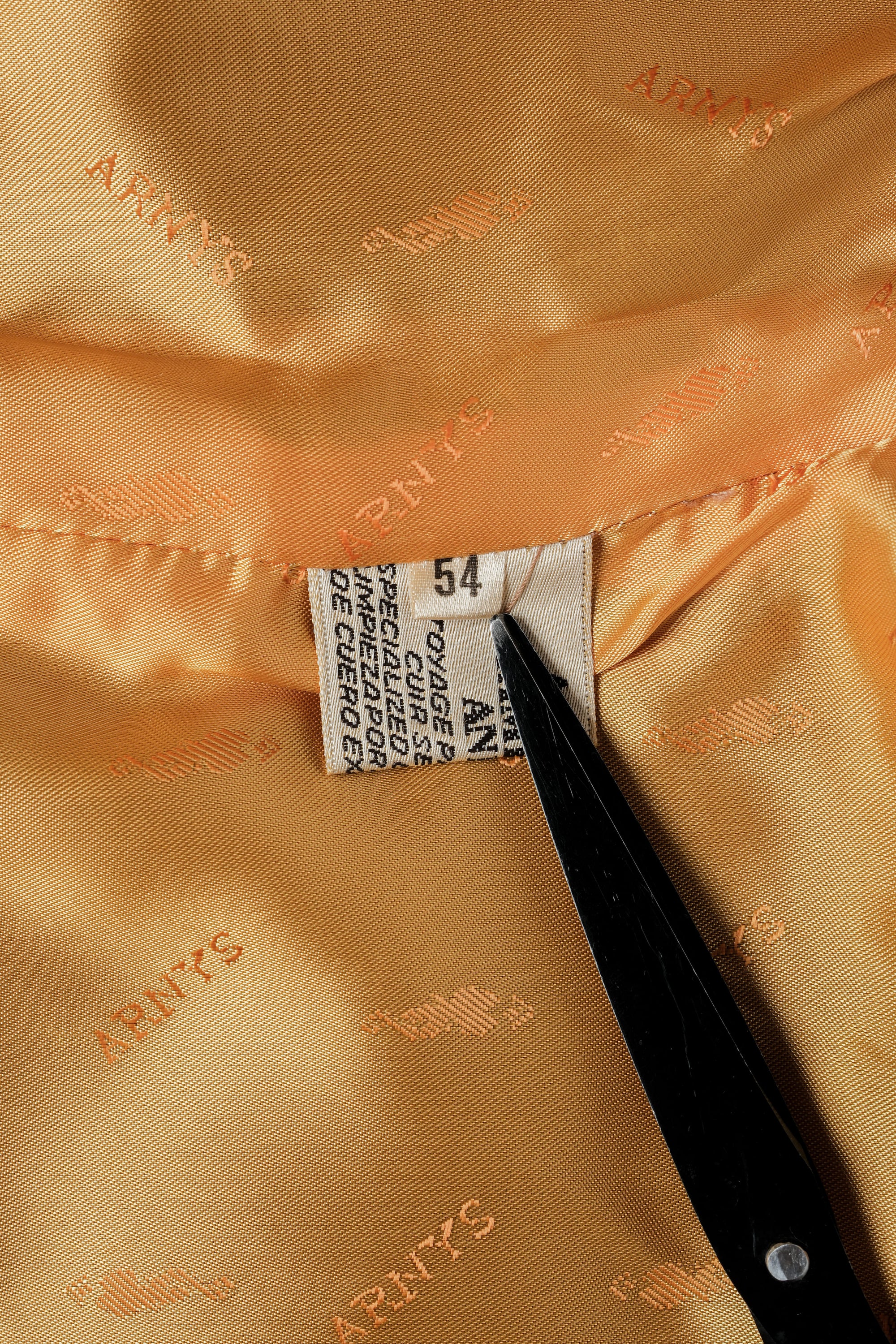 ［~00's］Old ARNYS PARIS Lambskin Leather Gilet Size.54 "Bordé"
