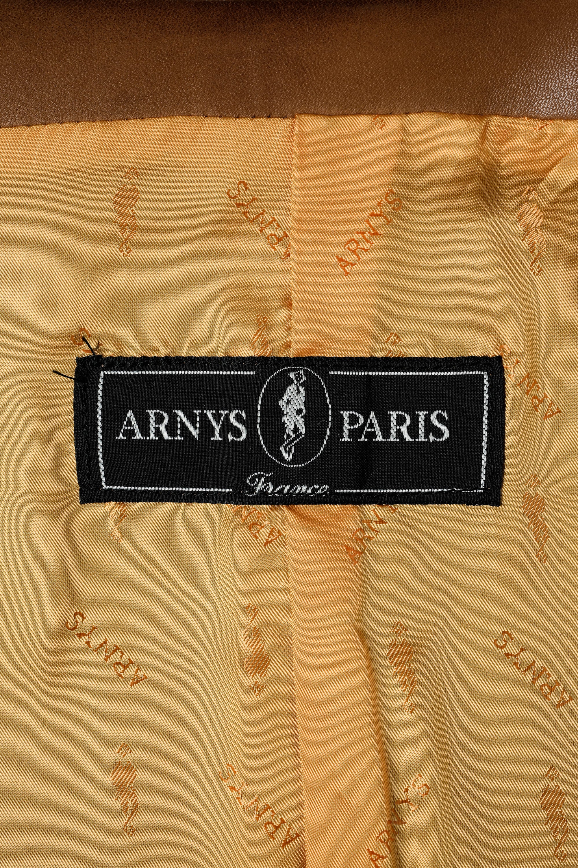 ［~00's］Old ARNYS PARIS Lambskin Leather Gilet Size.54 "Bordé"