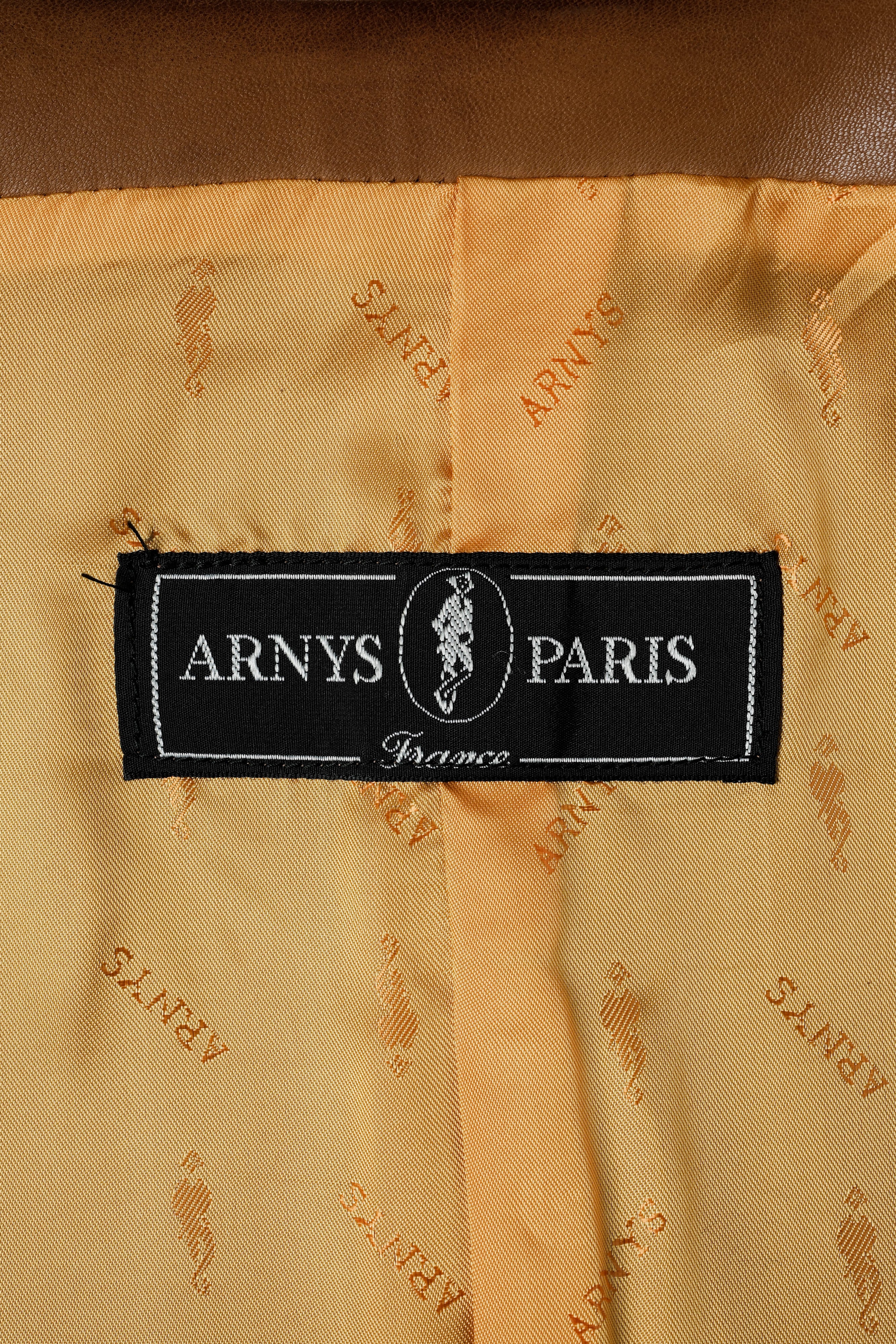 [~ 00's] Old Arnys Paris en cuir en cuir d'agneau taille.54 "Bordé"