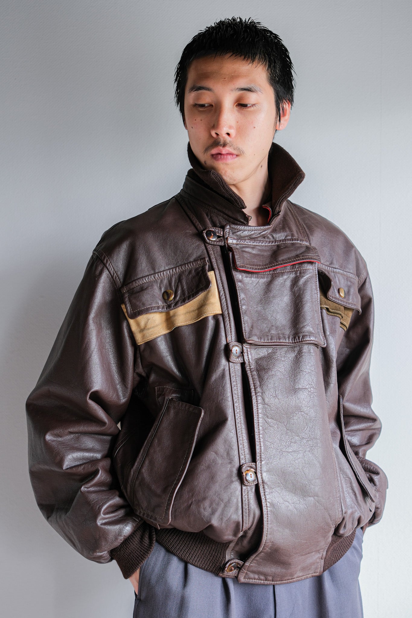 【82AW】Old C.P.Company Dutch Police Jacket Size.48 "All Leather Type"