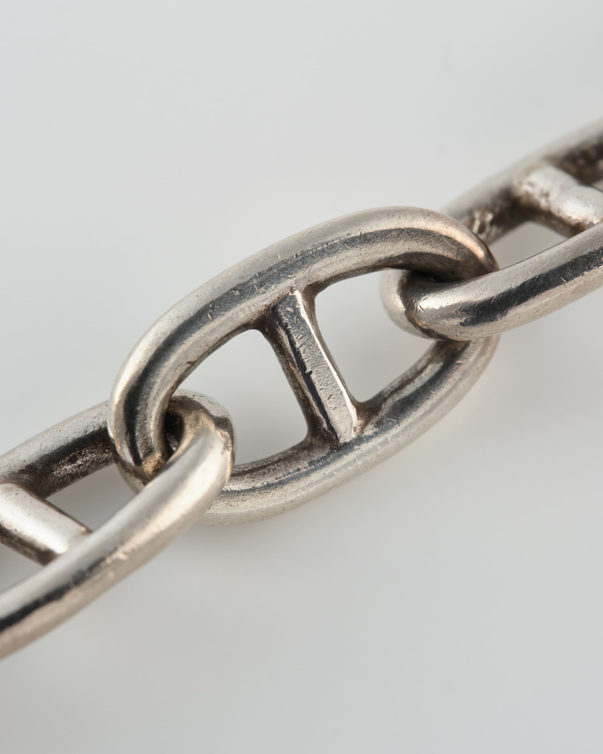 ［~80's］French Vintage Chaine d‘Ancre Motif Silver Toggle Clasp Chain Bracelet