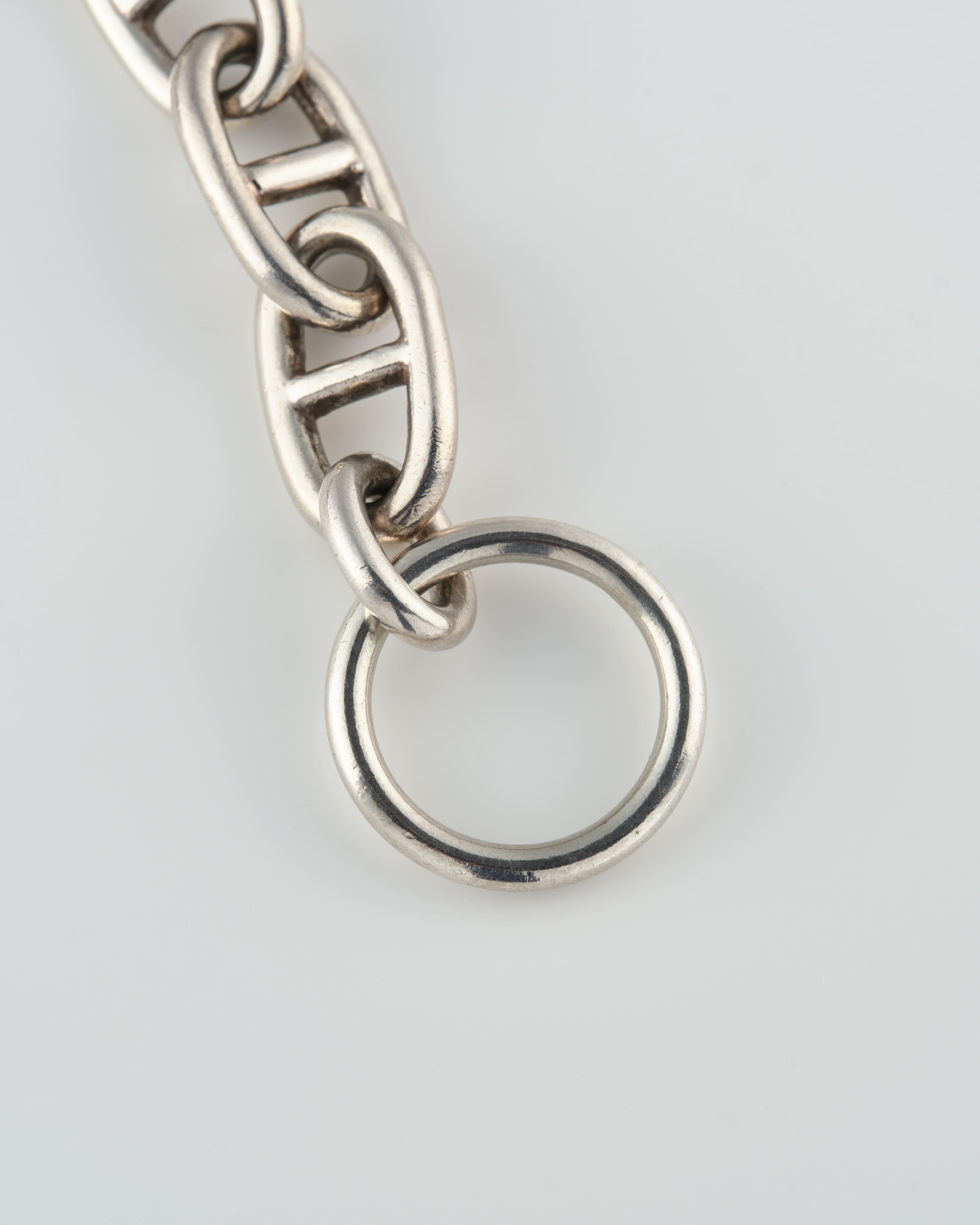 【~80's】French Vintage Chaine d‘Ancre Motif Silver Toggle Clasp Chain Bracelet