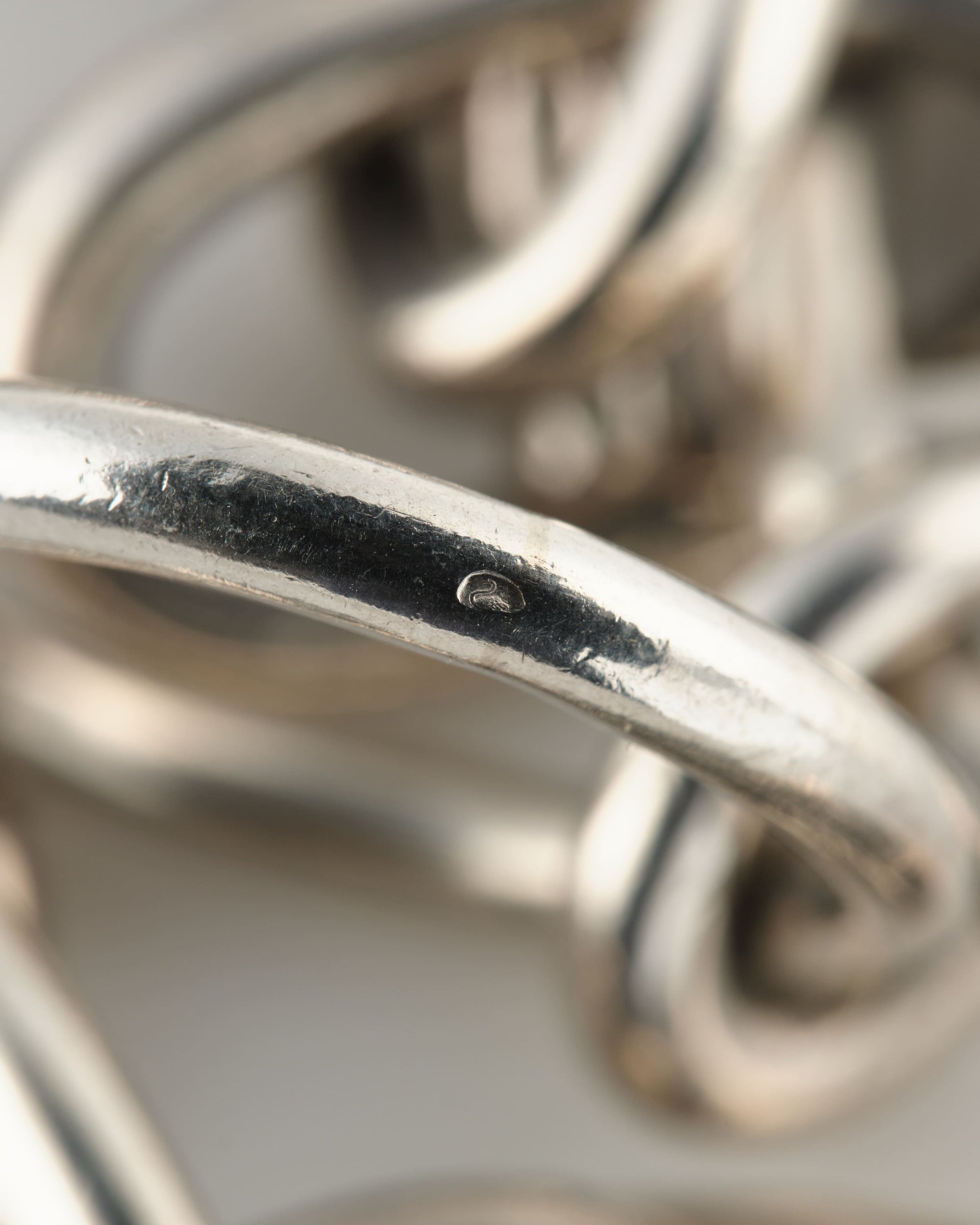 ［~80's］French Vintage Chaine d‘Ancre Motif Silver Toggle Clasp Chain Bracelet