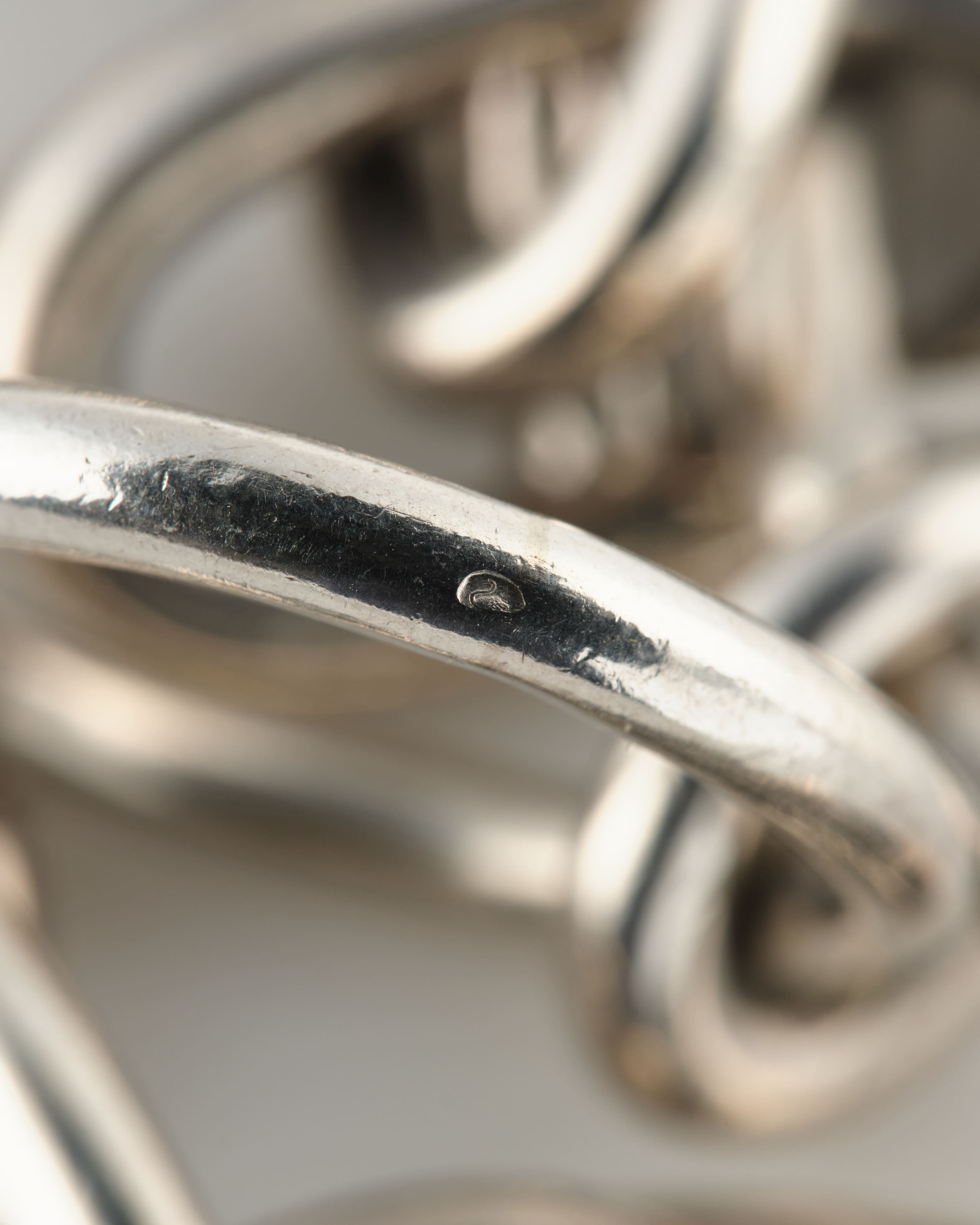 【~80's】French Vintage Chaine d‘Ancre Motif Silver Toggle Clasp Chain Bracelet