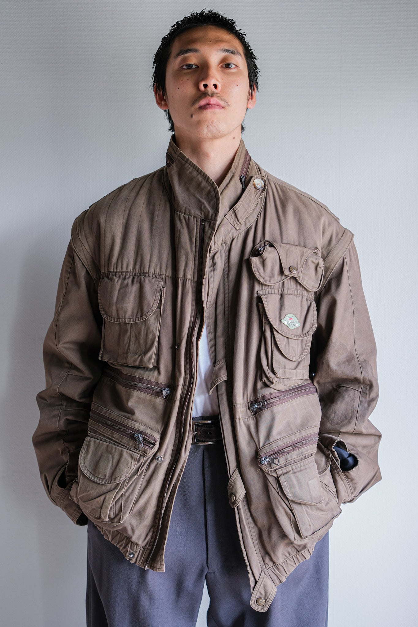 [~90's] Old Renoma Paris Detachable Sleeve Multi Pocket Jacket With Liner