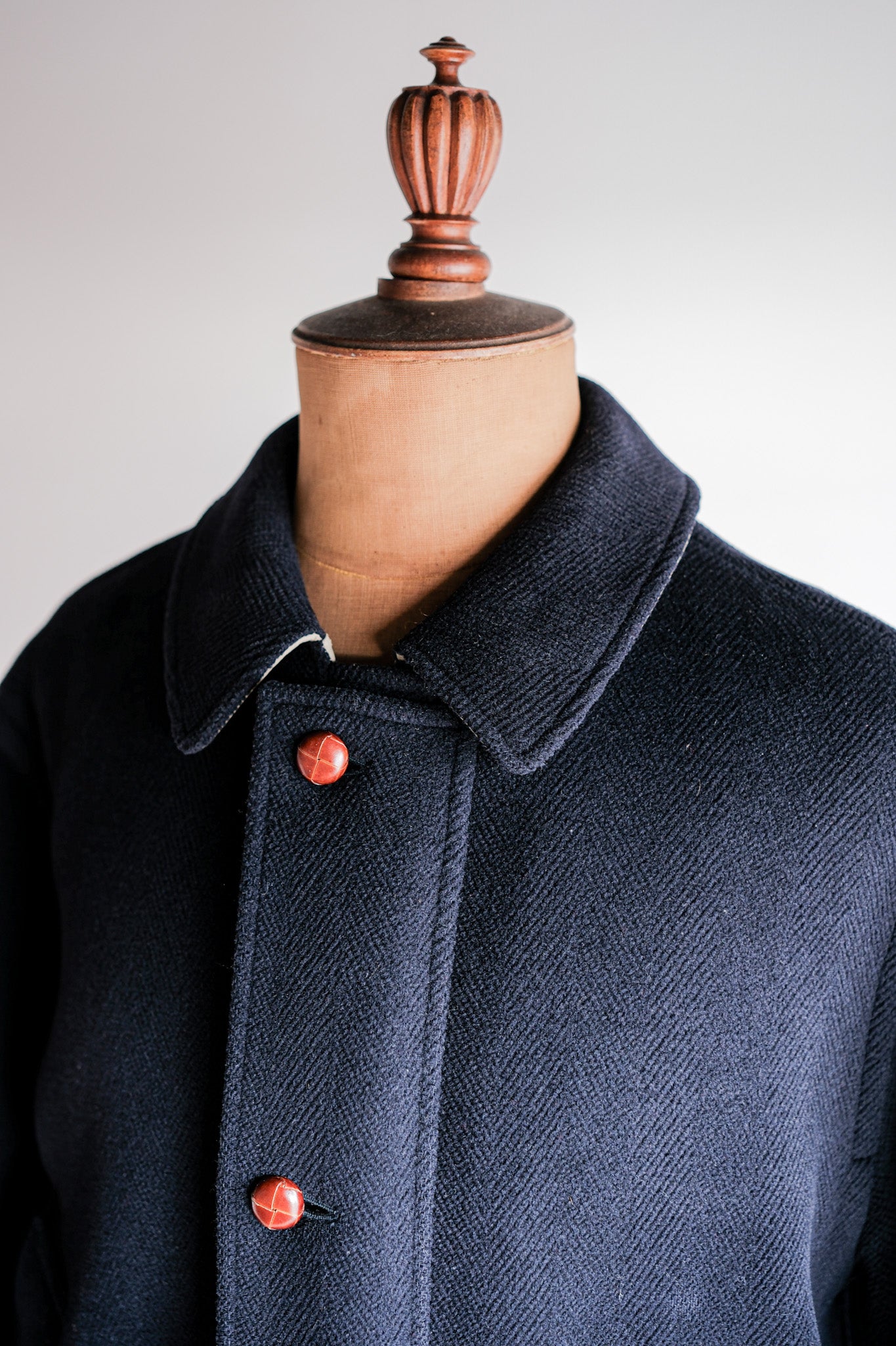 ［~90's］Old INVERTERE HBT Wool Jacket With Chin Strap Size.40 "Moorbrook"