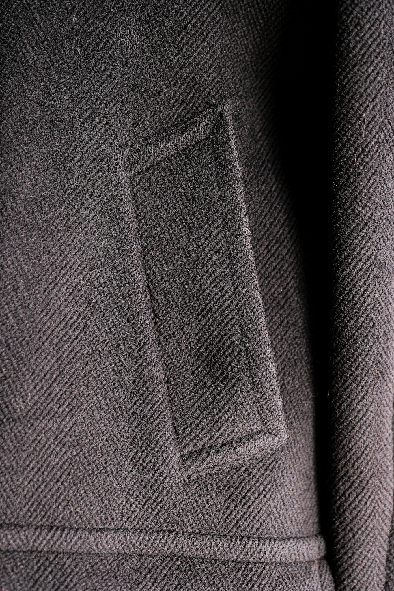 ［~90's］Old INVERTERE HBT Wool Jacket With Chin Strap Size.40 "Moorbrook"