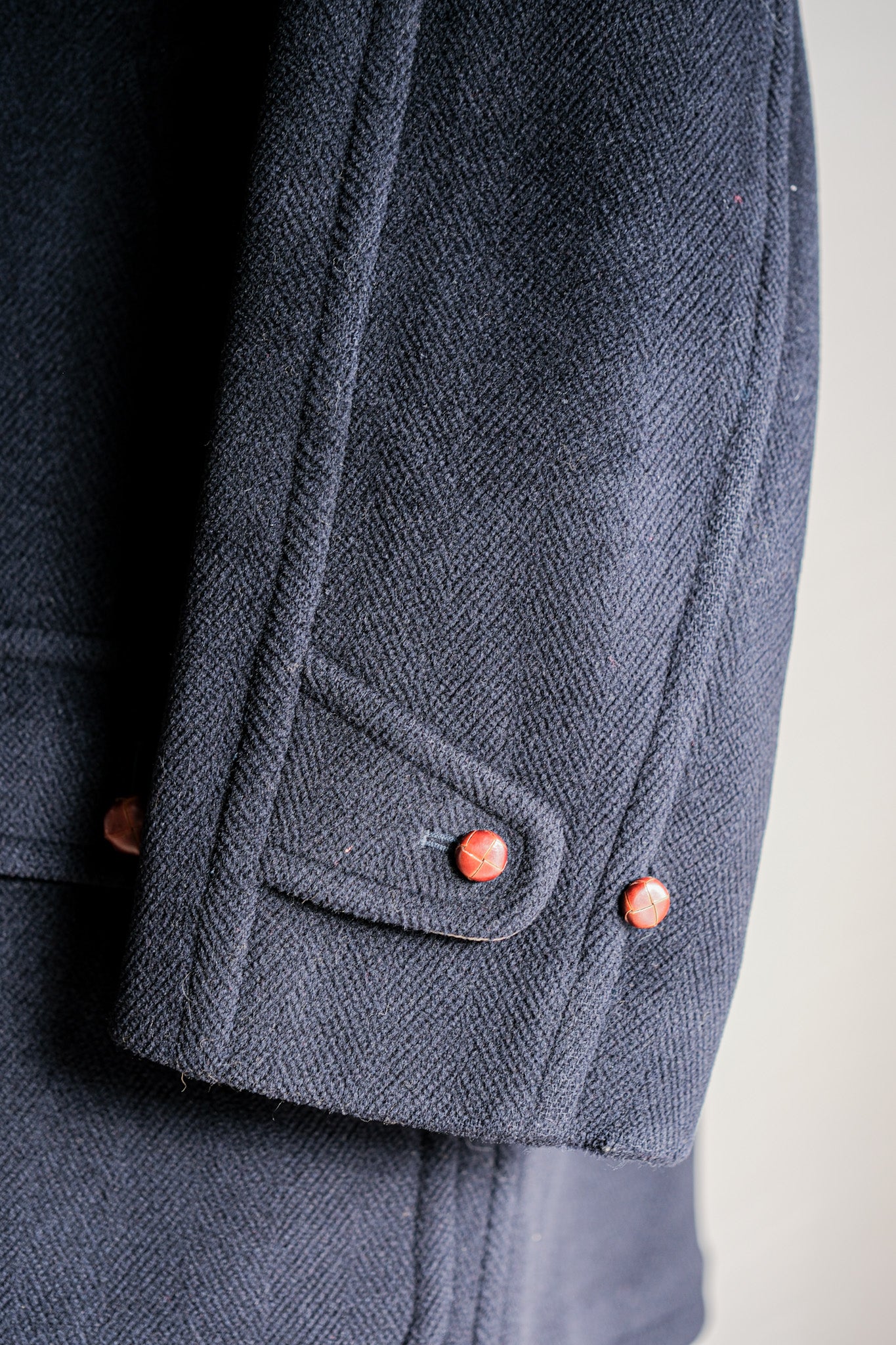 ［~90's］Old INVERTERE HBT Wool Jacket With Chin Strap Size.40 "Moorbrook"