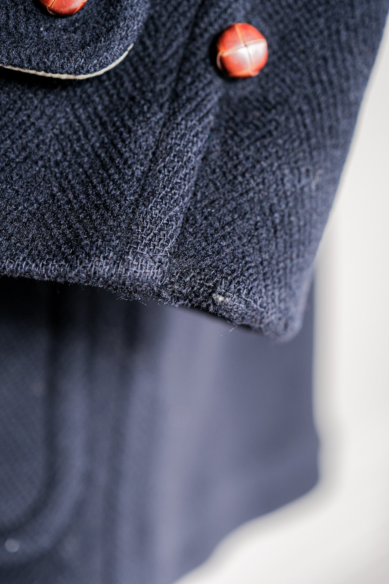 ［~90's］Old INVERTERE HBT Wool Jacket With Chin Strap Size.40 "Moorbrook"