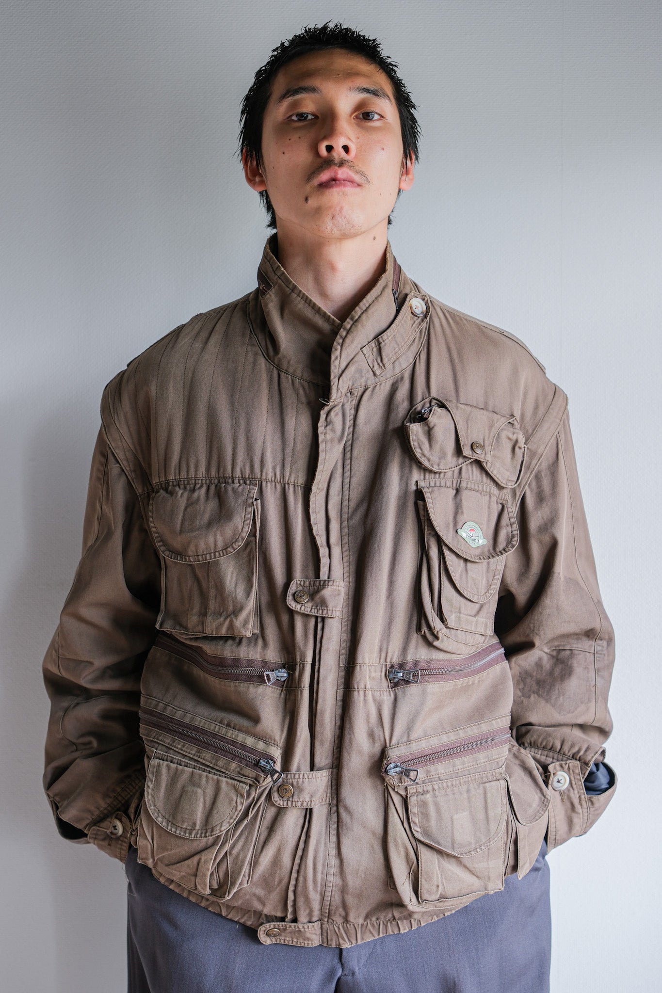［~90's］Old Renoma Paris Detachable Sleeve Multi Pocket Jacket With Liner