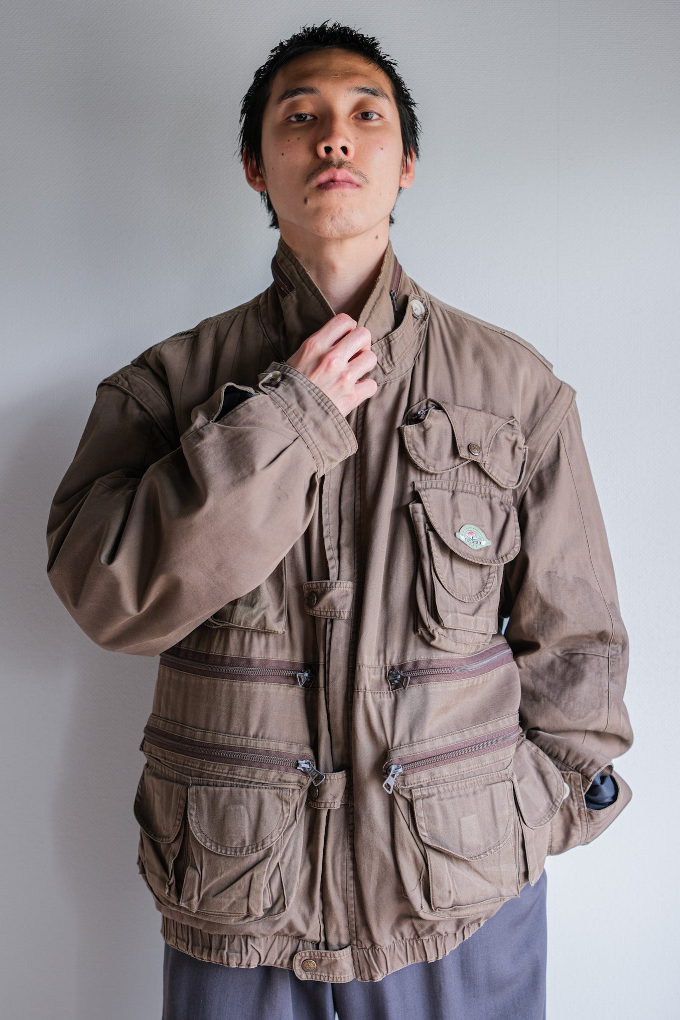 ［~90's］Old Renoma Paris Detachable Sleeve Multi Pocket Jacket With Liner