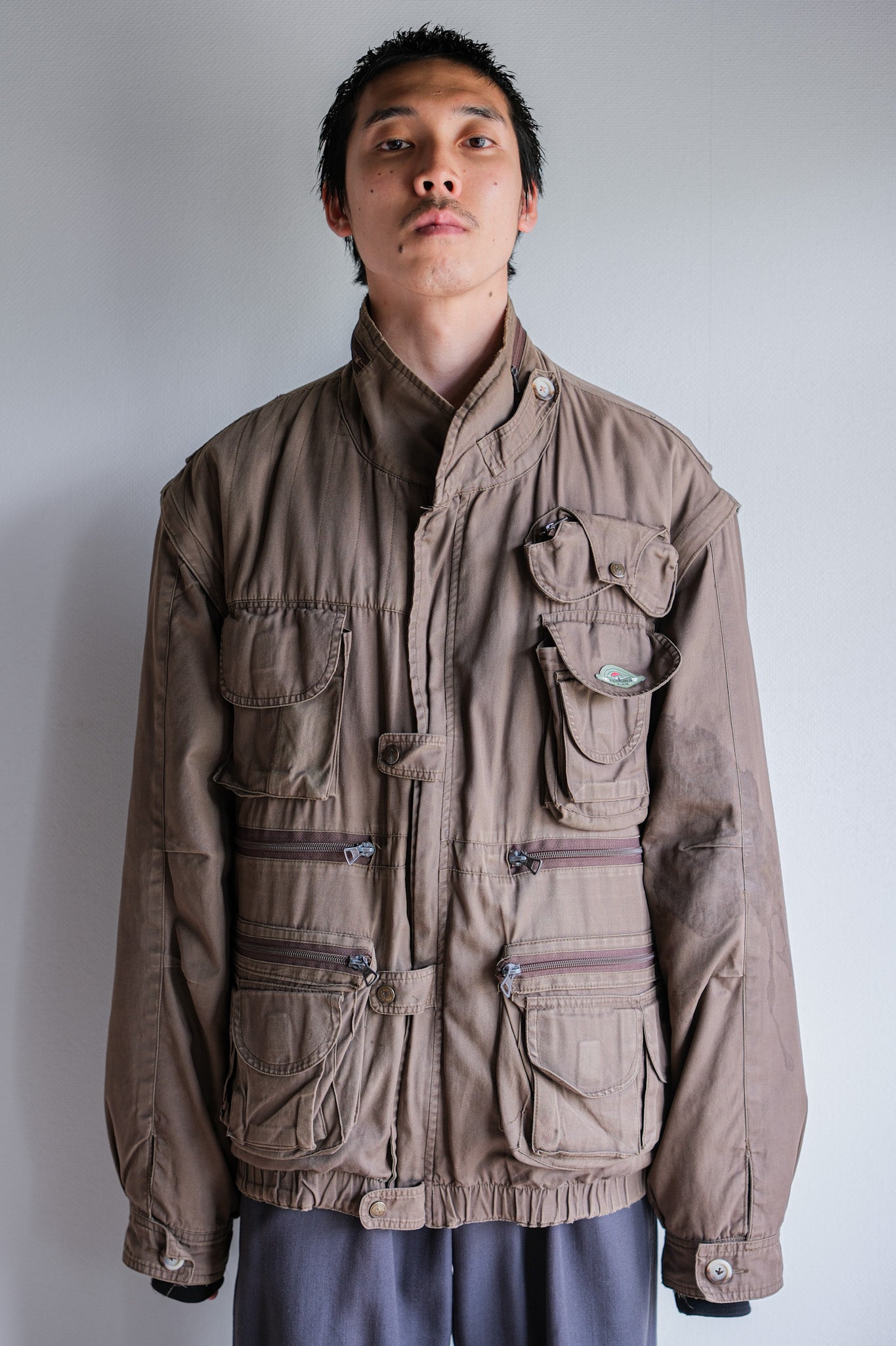 [~90's] Old Renoma Paris Detachable Sleeve Multi Pocket Jacket With Liner