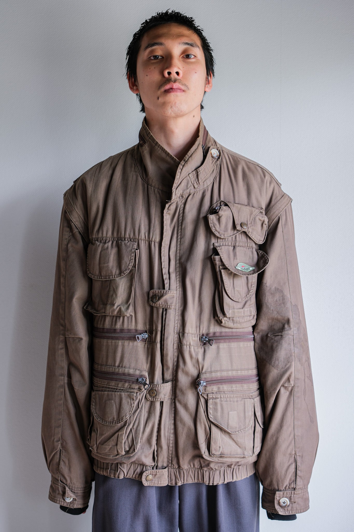 ［~90's］Old Renoma Paris Detachable Sleeve Multi Pocket Jacket With Liner