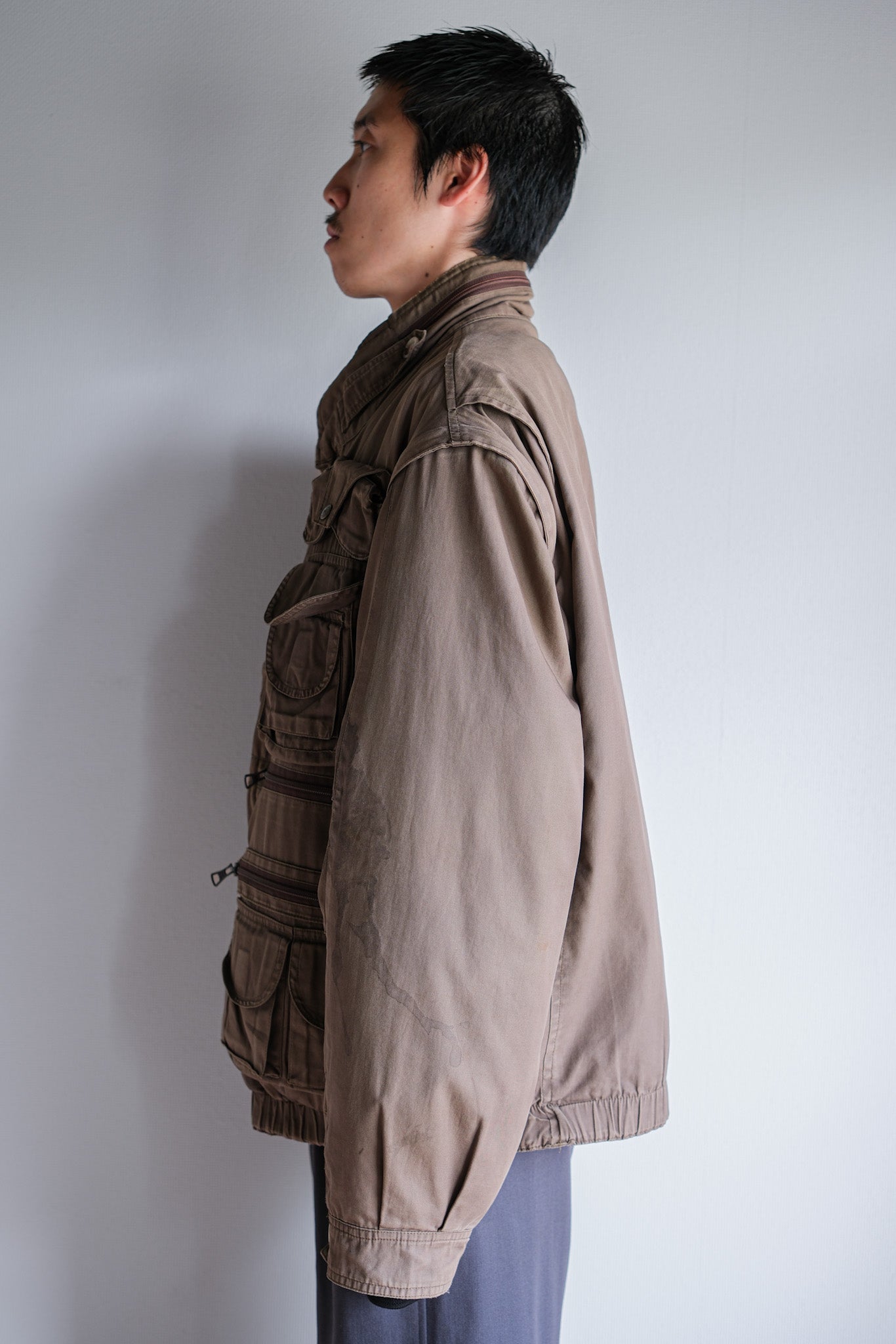 ［~90's］Old Renoma Paris Detachable Sleeve Multi Pocket Jacket With Liner