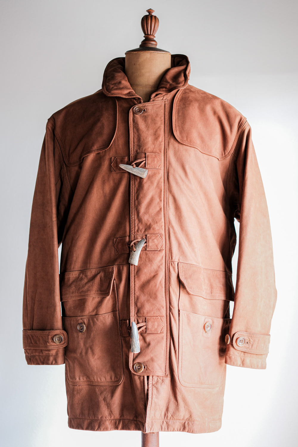 ［~90's］Old INVERTERE Leather Duffle Coat Size.XS
