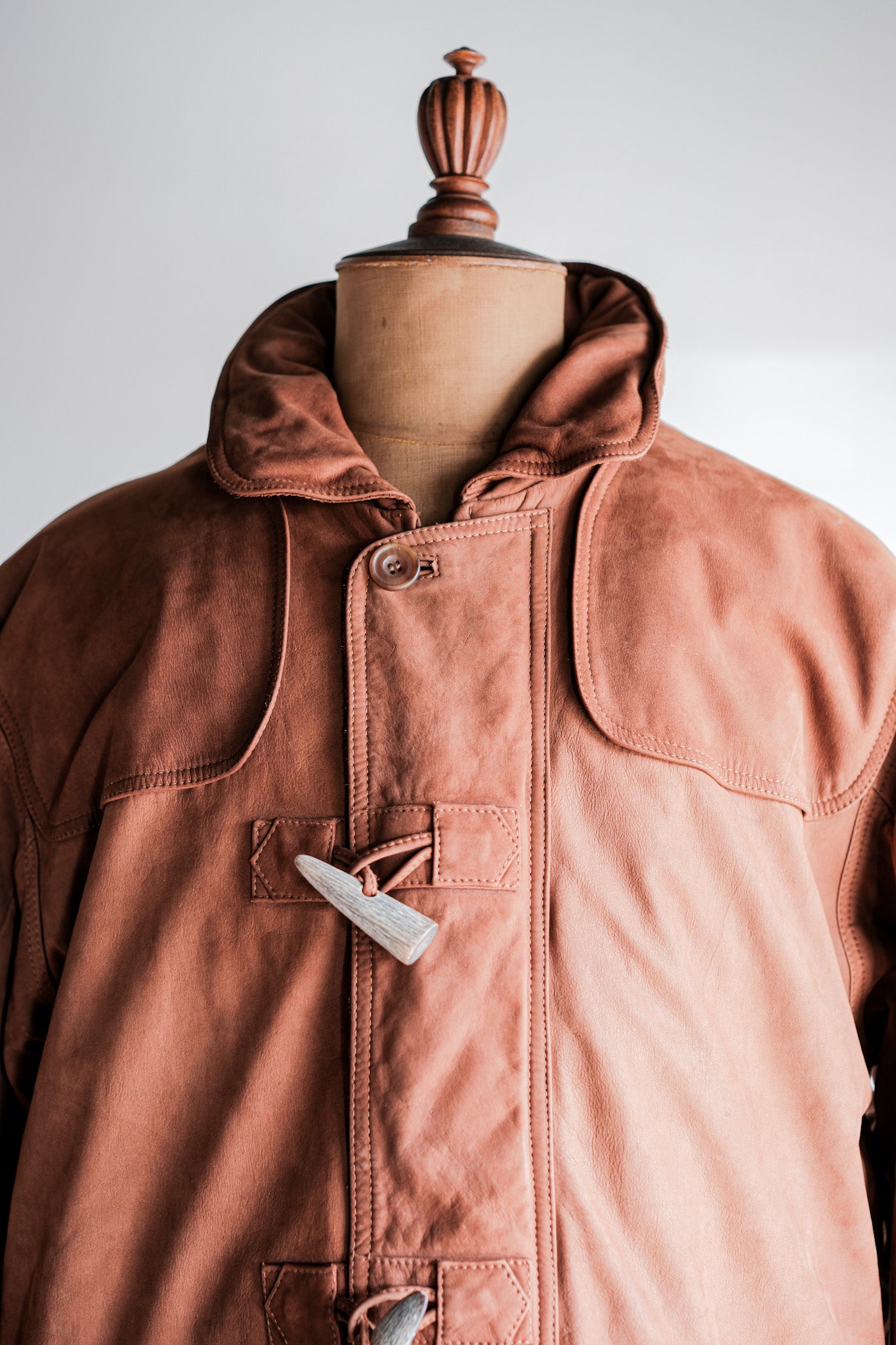 ［~90's］Old INVERTERE Leather Duffle Coat Size.XS
