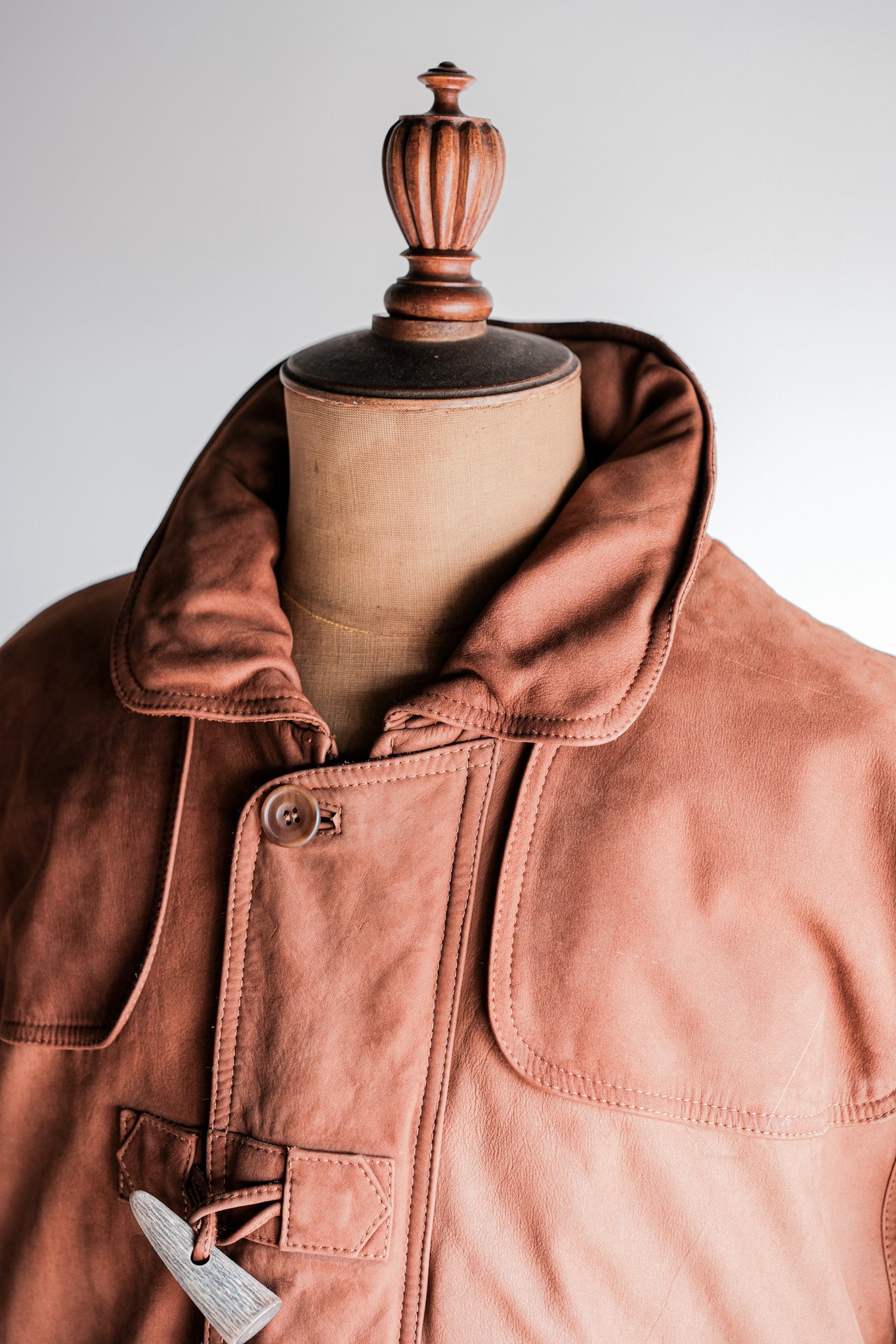 ［~90's］Old INVERTERE Leather Duffle Coat Size.XS