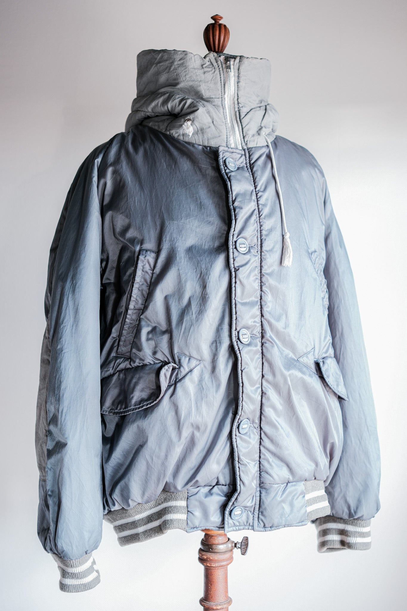 ［~80's］Old BONEVILLE Navy Arctic Hooded Jacket Size.54