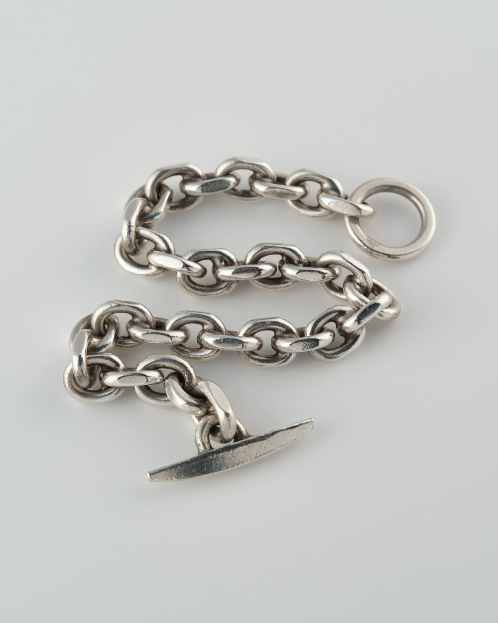 ［~70's］Swedish Vintage Silver 925 Toggle Clasp Anchor Chain Bracelet