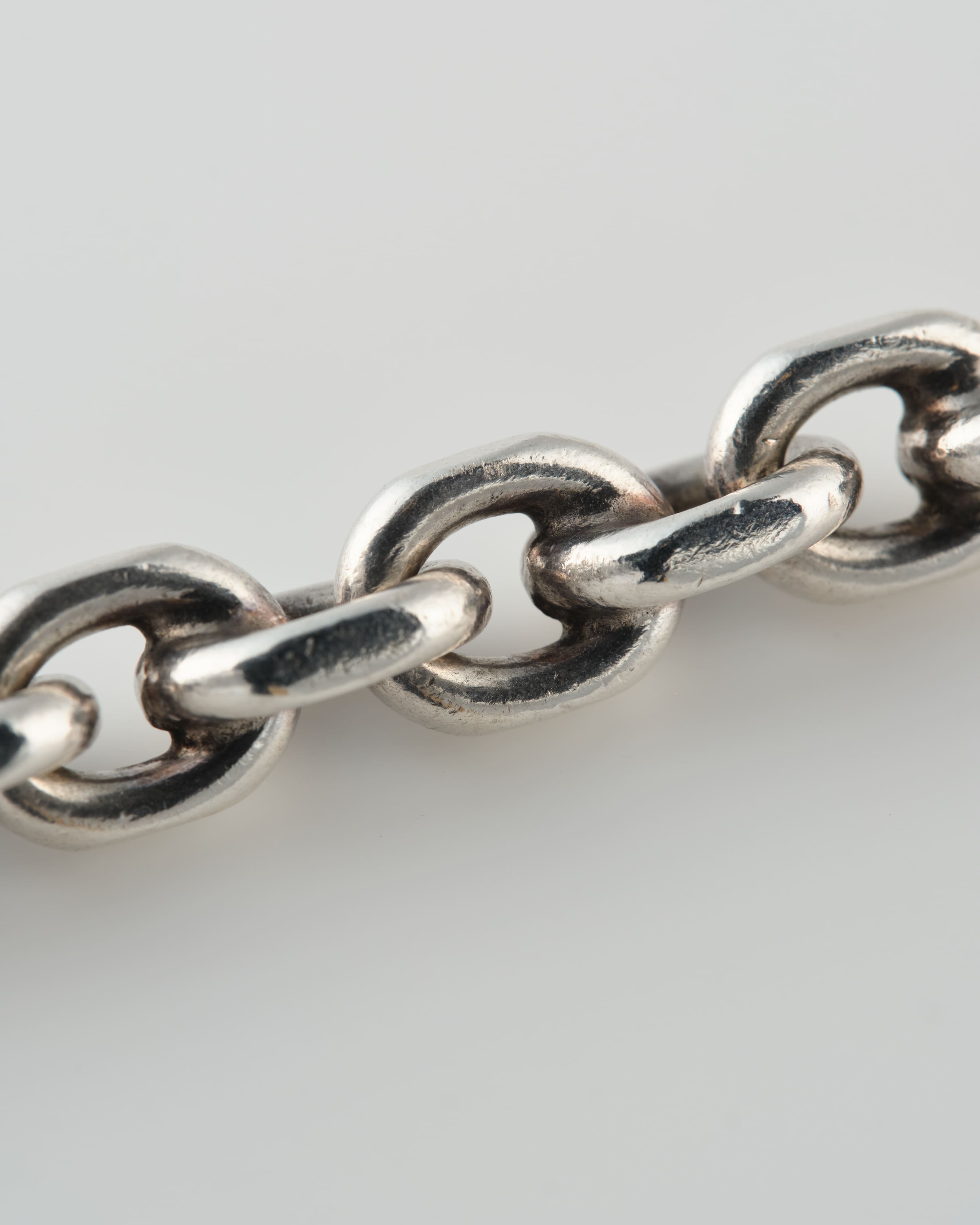 【~70's】Swedish Vintage Silver 925 Toggle Clasp Anchor Chain Bracelet