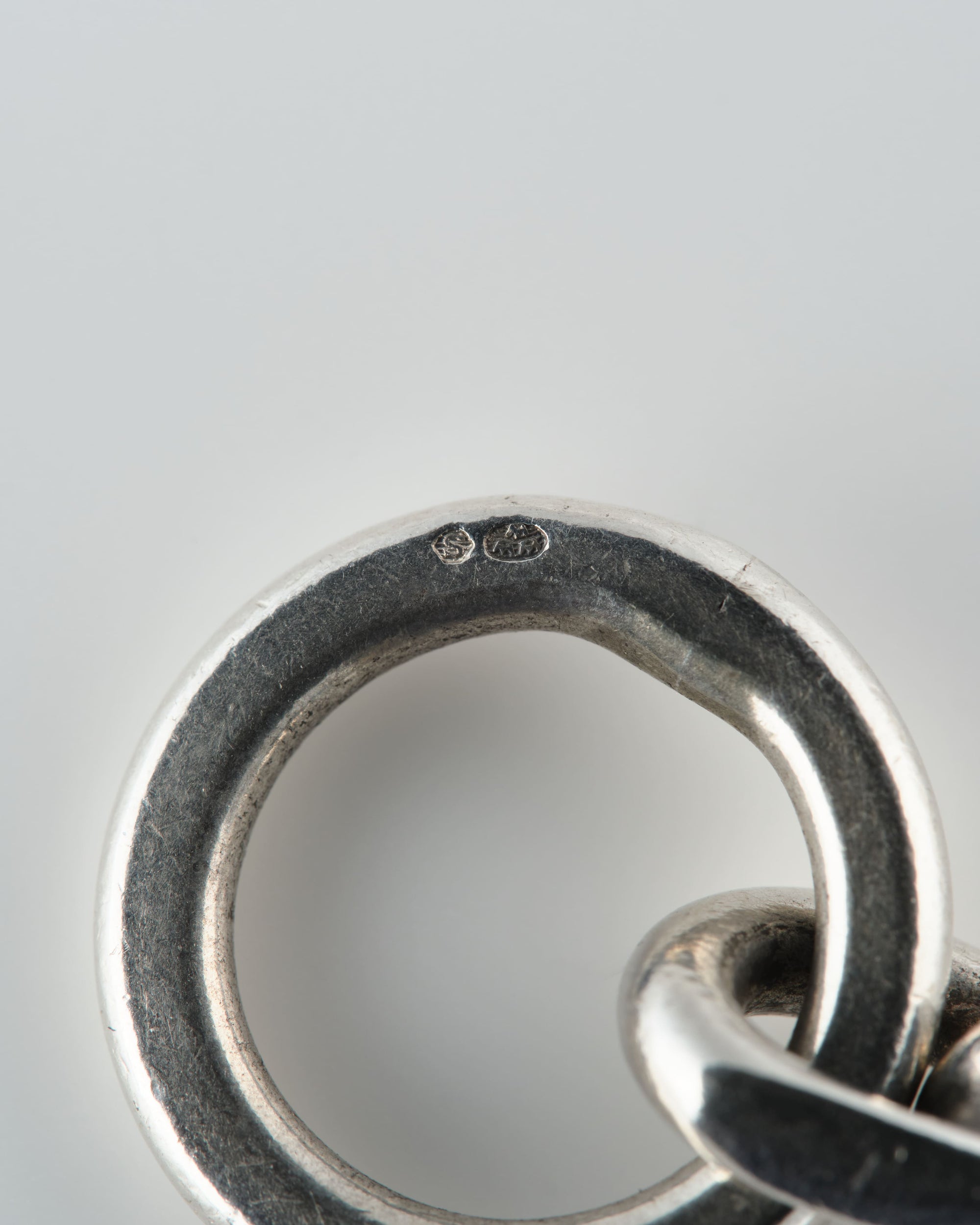 ［~70's］Swedish Vintage Silver 925 Toggle Clasp Anchor Chain Bracelet