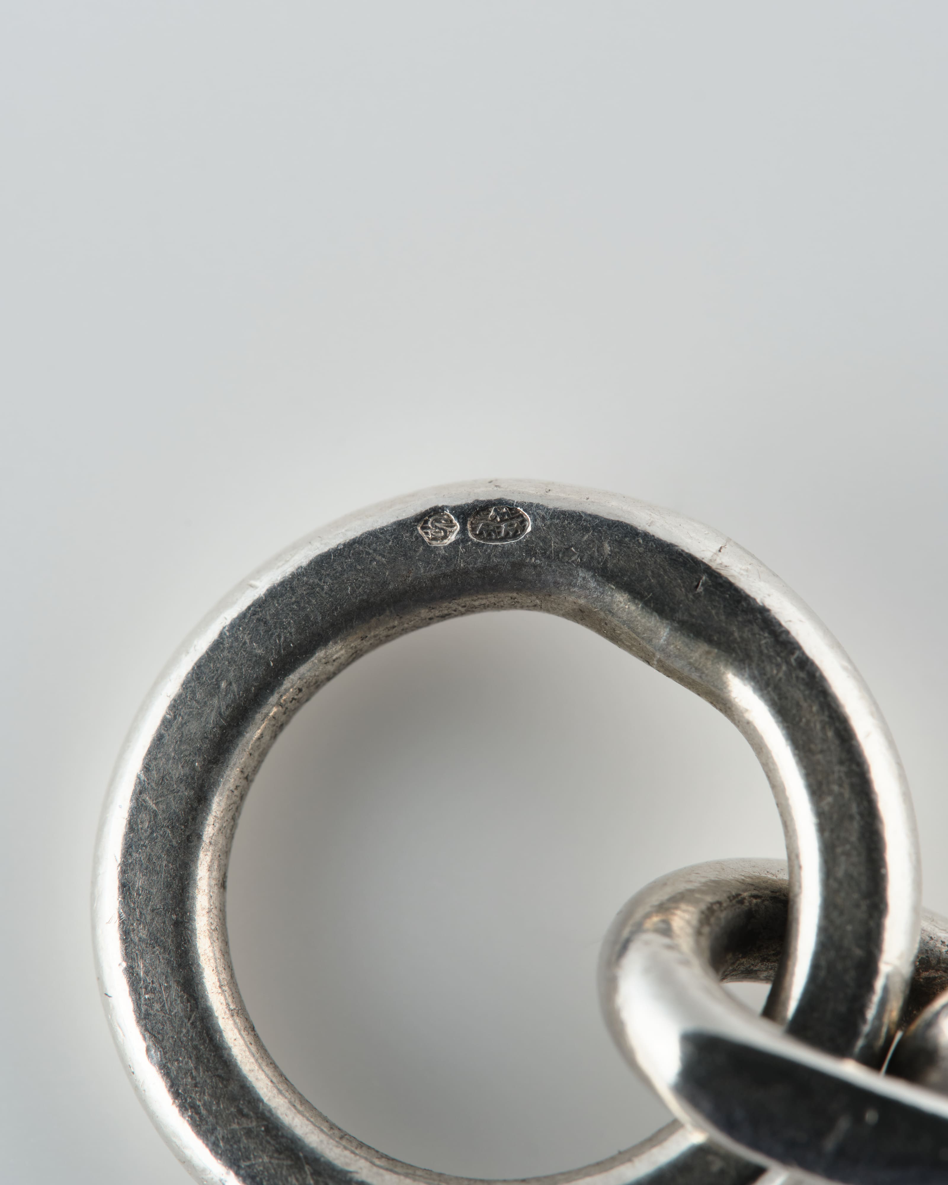 【~70's】Swedish Vintage Silver 925 Toggle Clasp Anchor Chain Bracelet
