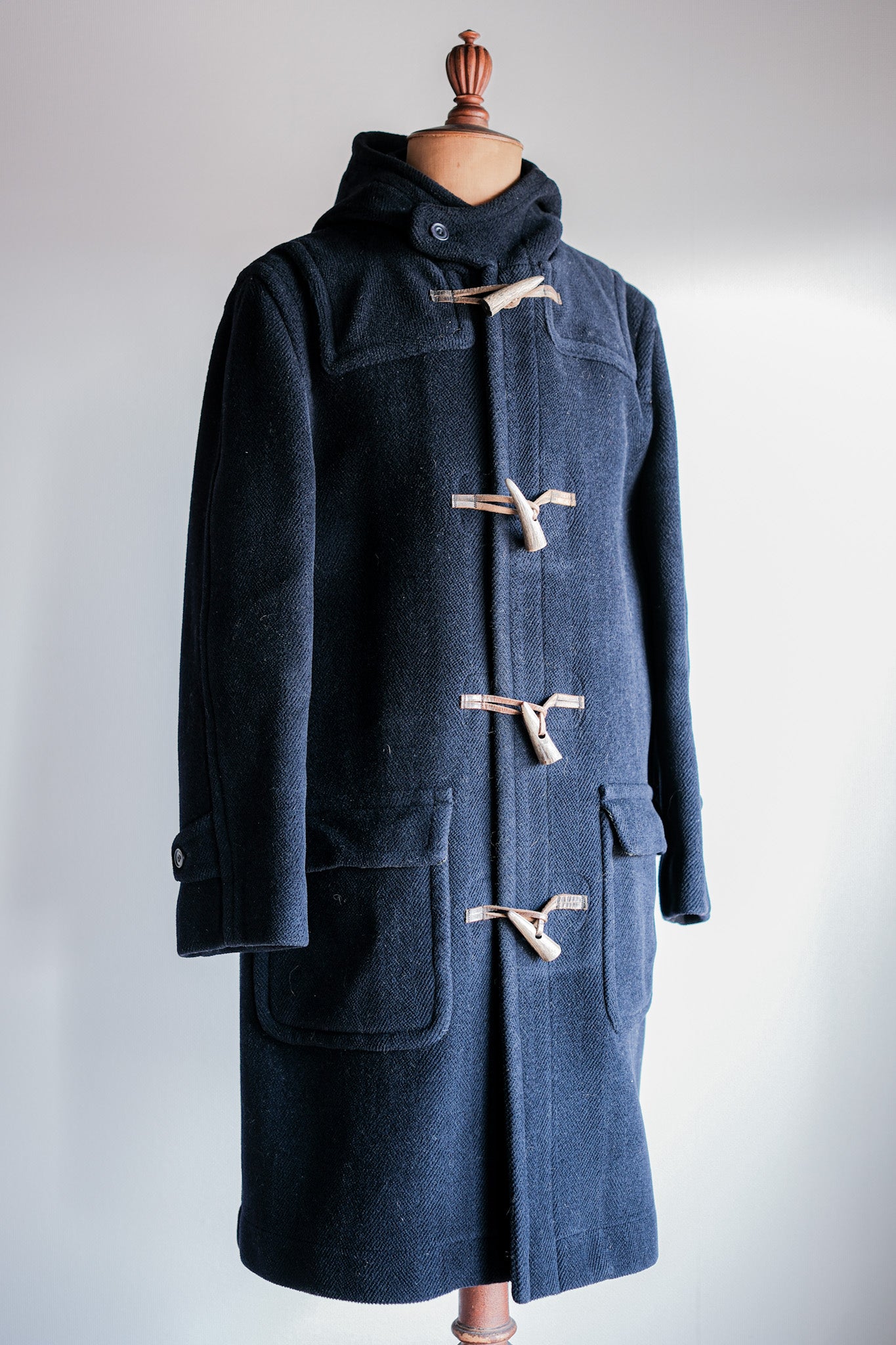 【~90's】Old INVERTERE HBT Wool Duffle Coat Size.40L "Moorbrook" "M.BARDELLI 別注"