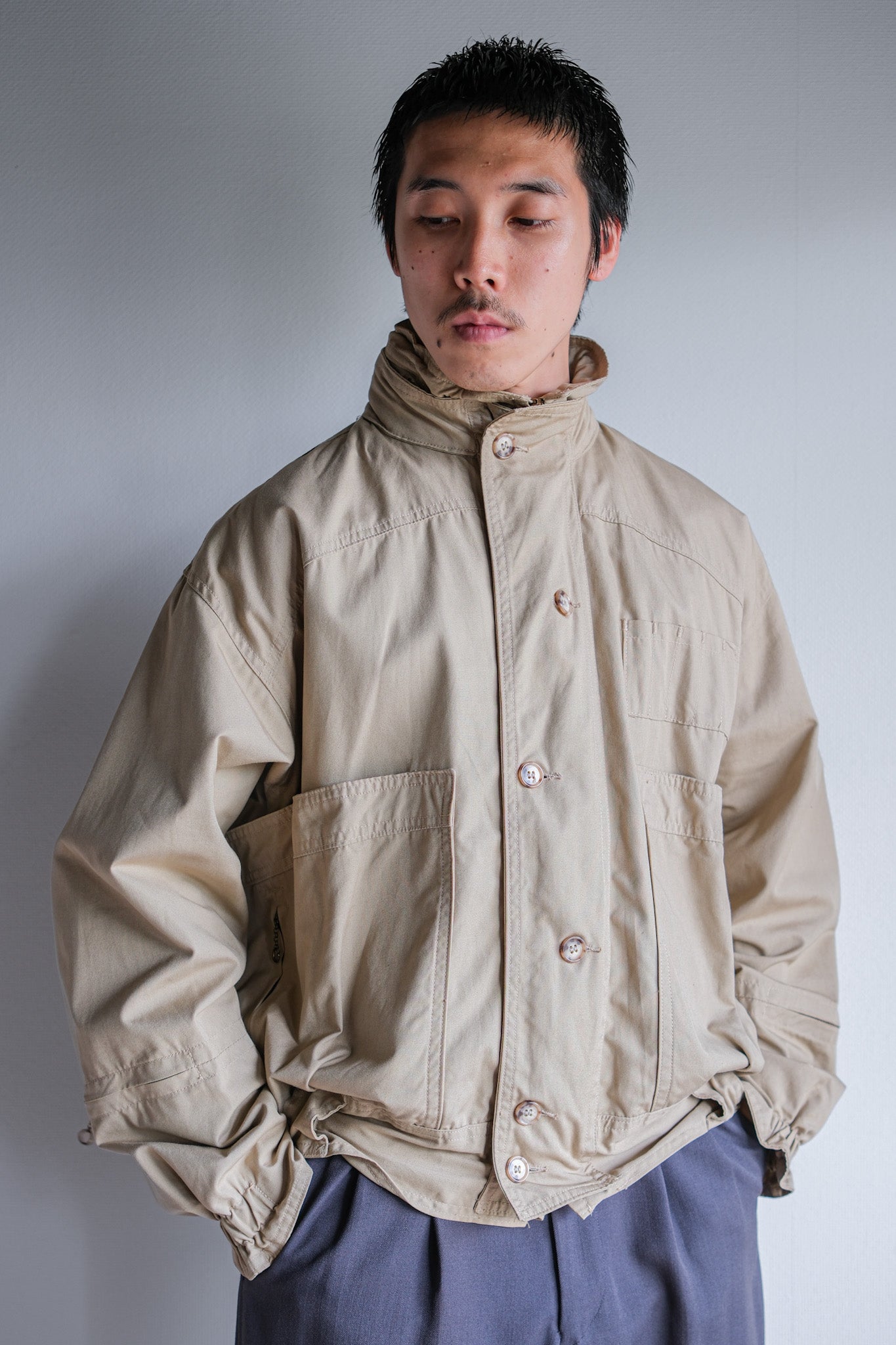 【~80's】Vintage Willis&Geiger Bush Poplin Hunter Hiker Jacket Size.L "Made in U.S.A."