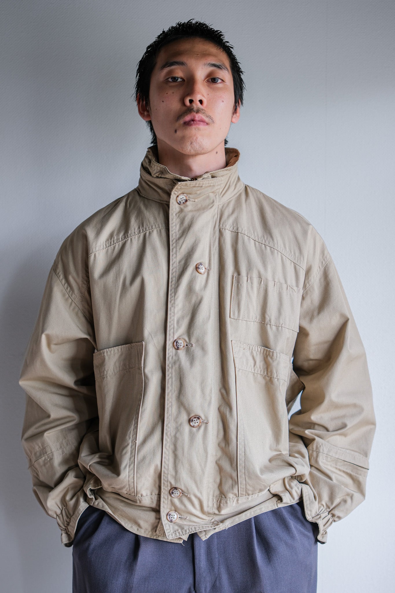 【~80's】Vintage Willis&Geiger Bush Poplin Hunter Hiker Jacket Size.L "Made in U.S.A."