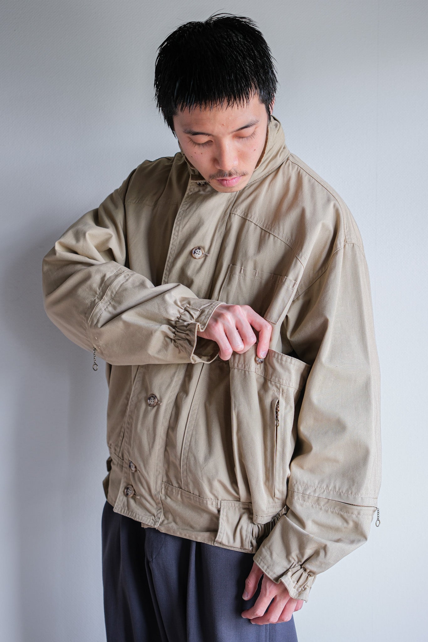 【~80's】Vintage Willis&Geiger Bush Poplin Hunter Hiker Jacket Size.L "Made in U.S.A."