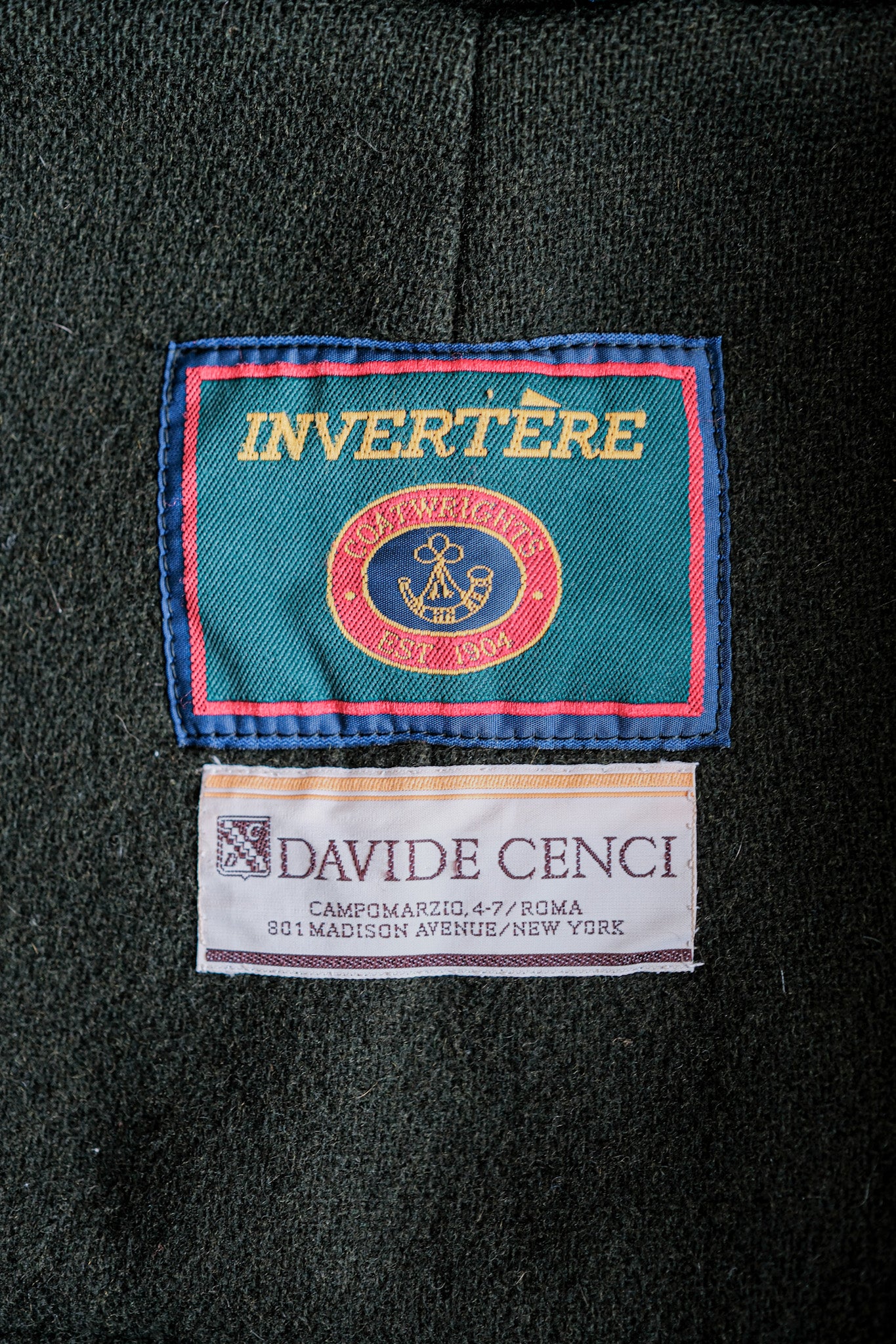 [~ 90's] Old Invertere HBT Wool Duffle COAT "Moorbrook" "Davide Cenci separate Note"