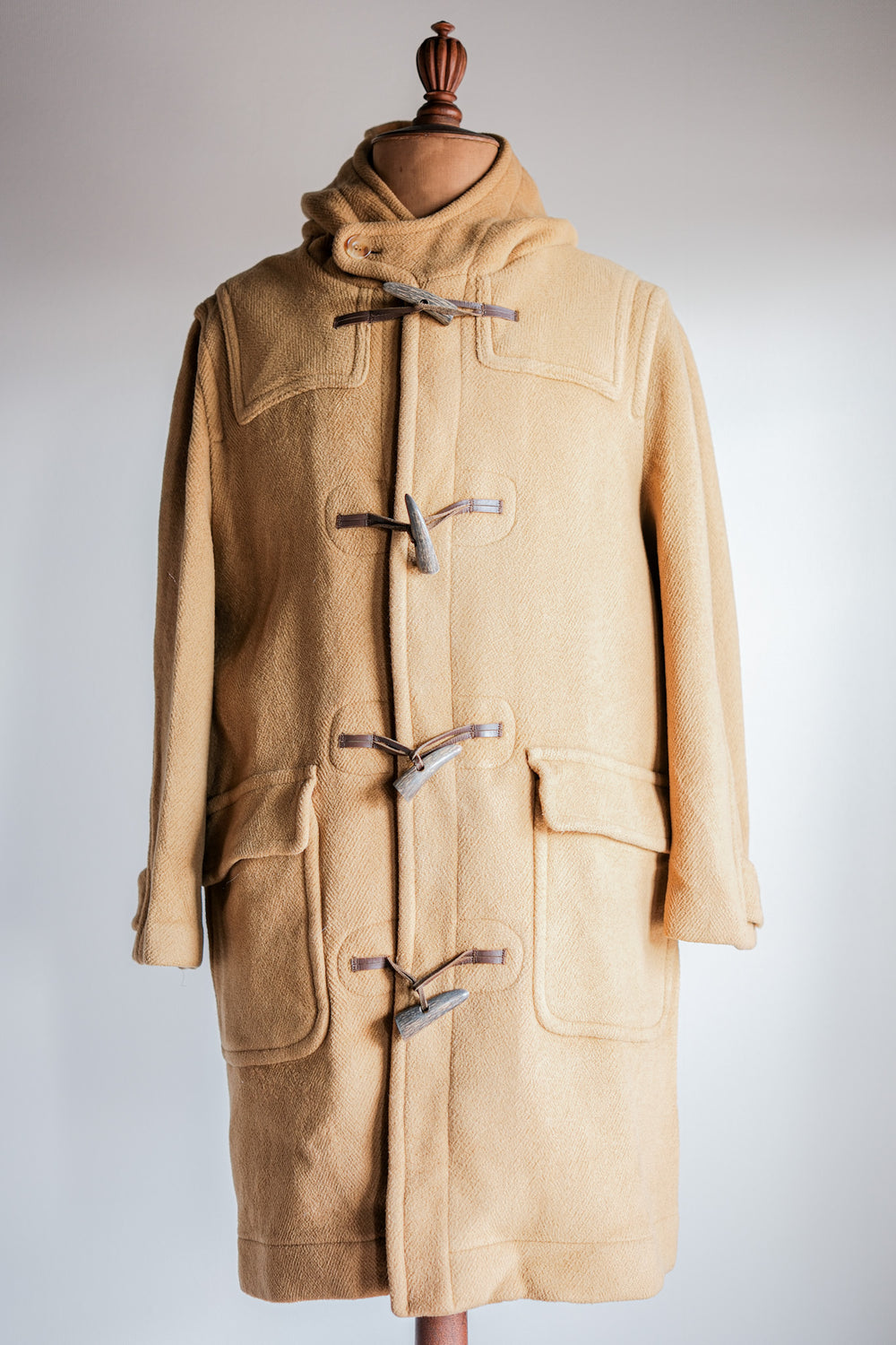 ［~90's］Old INVERTERE HBT Wool Duffle Coat Size.38R "Moorbrook"