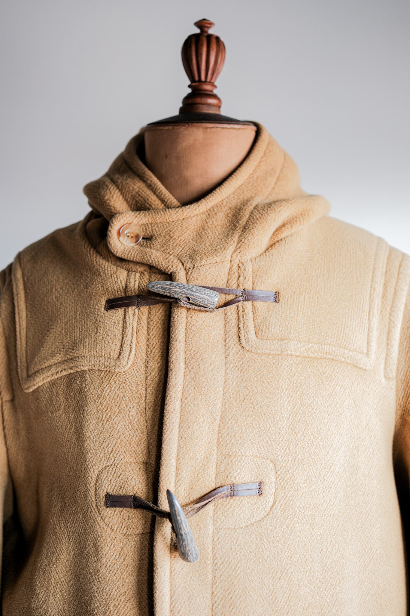 ［~90's］Old INVERTERE HBT Wool Duffle Coat Size.38R "Moorbrook"