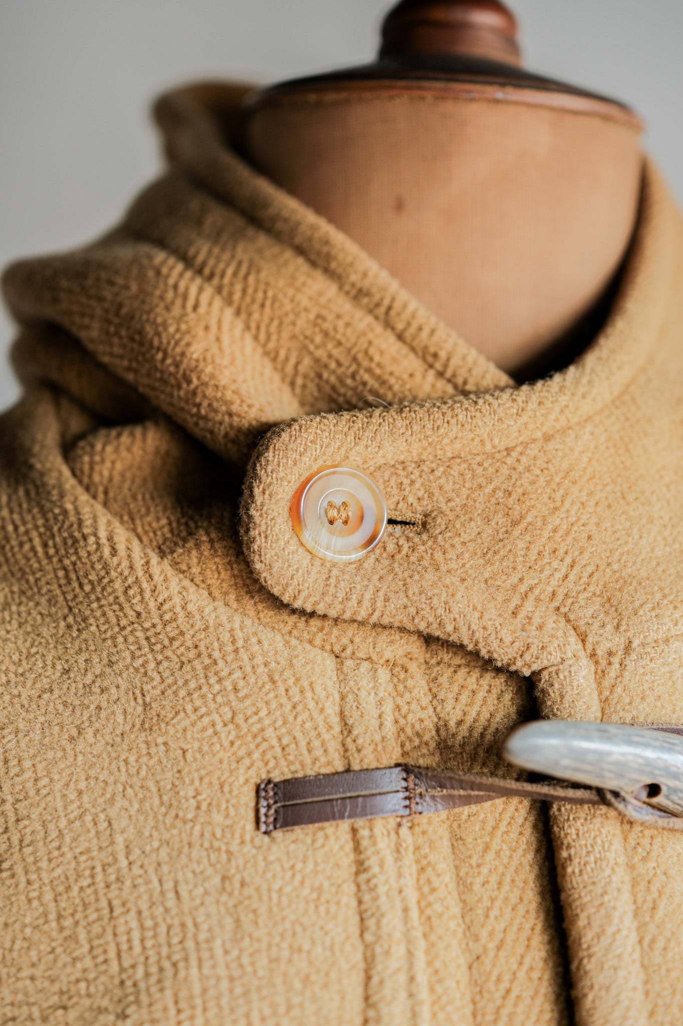 ［~90's］Old INVERTERE HBT Wool Duffle Coat Size.38R "Moorbrook"