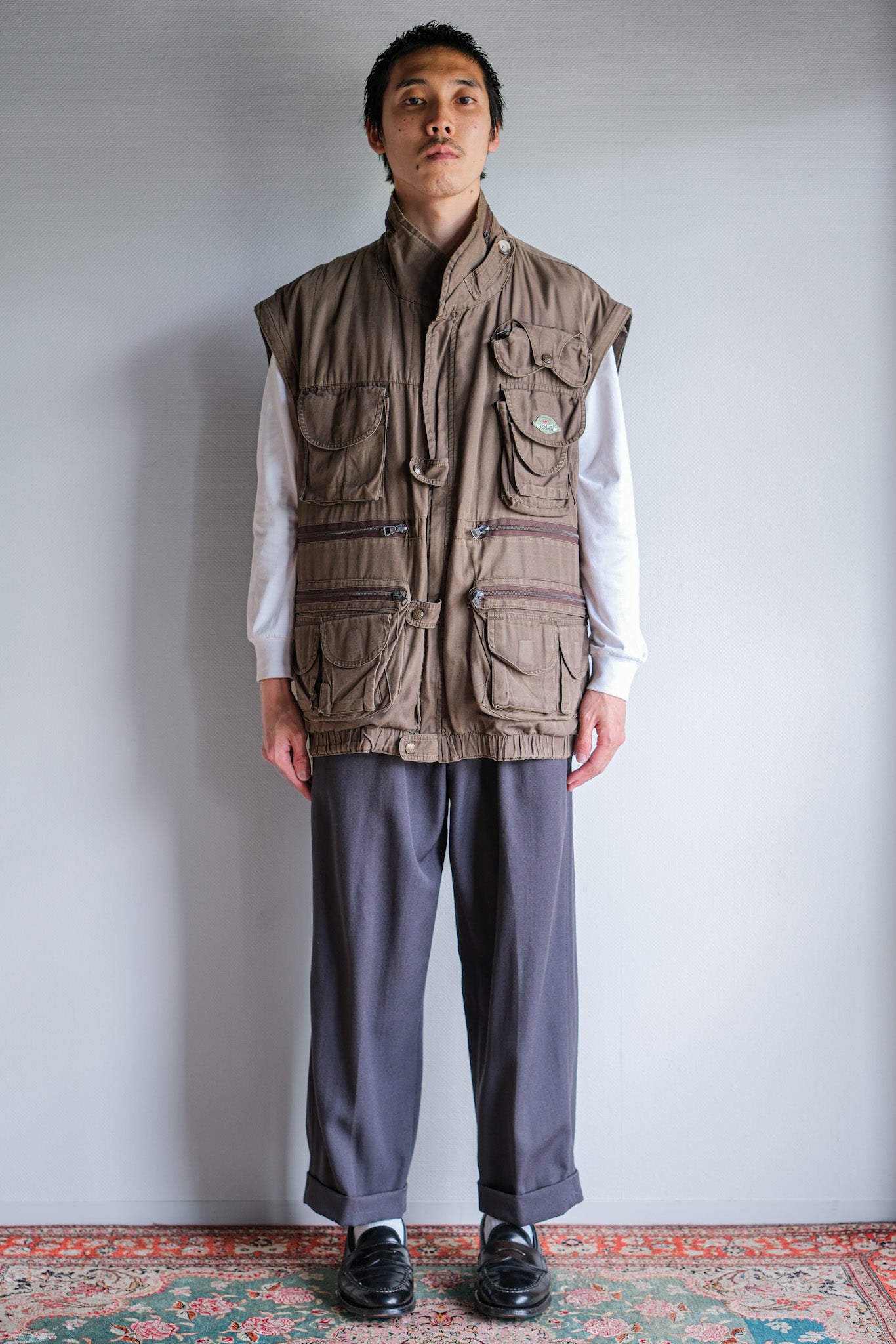 ［~90's］Old Renoma Paris Detachable Sleeve Multi Pocket Jacket With Liner