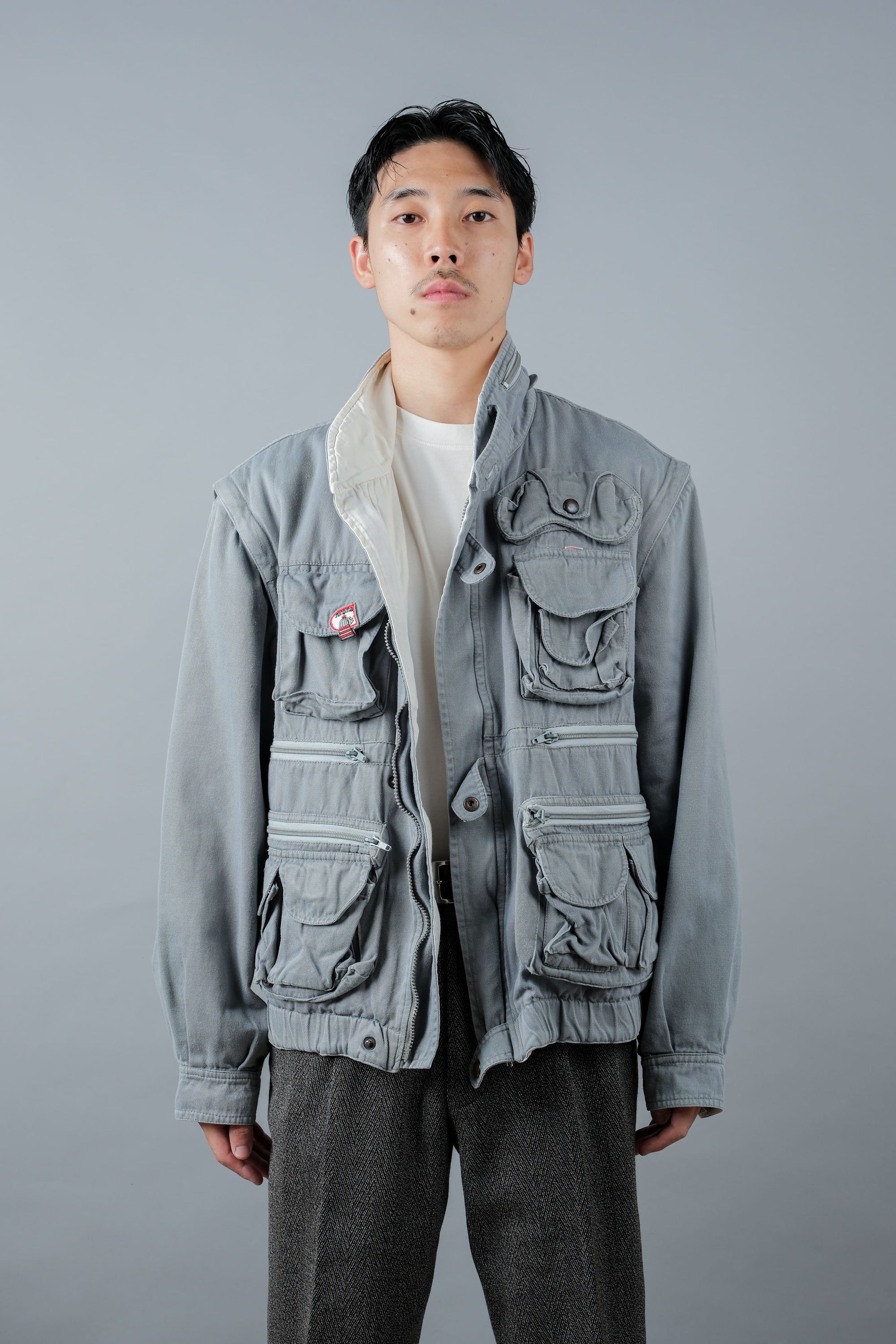 ［~90's］Old Renoma Paris Detachable Sleeve Multi Pocket Jacket