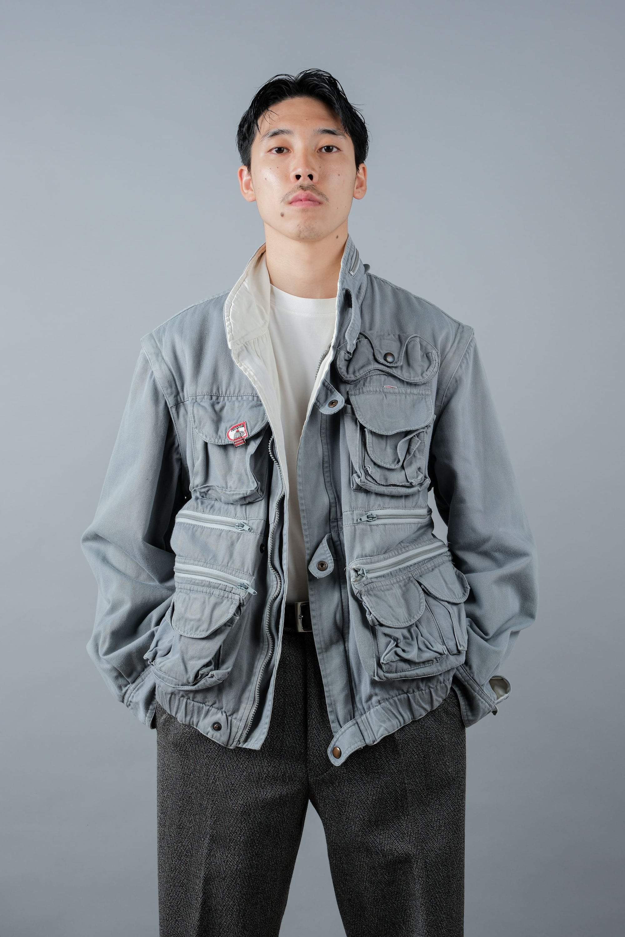 ［~90's］Old Renoma Paris Detachable Sleeve Multi Pocket Jacket