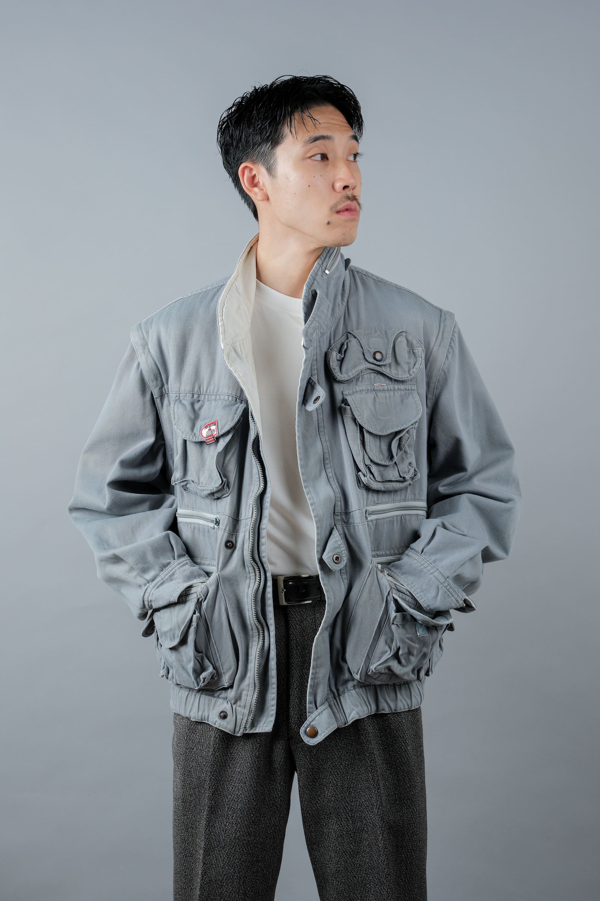 ［~90's］Old Renoma Paris Detachable Sleeve Multi Pocket Jacket
