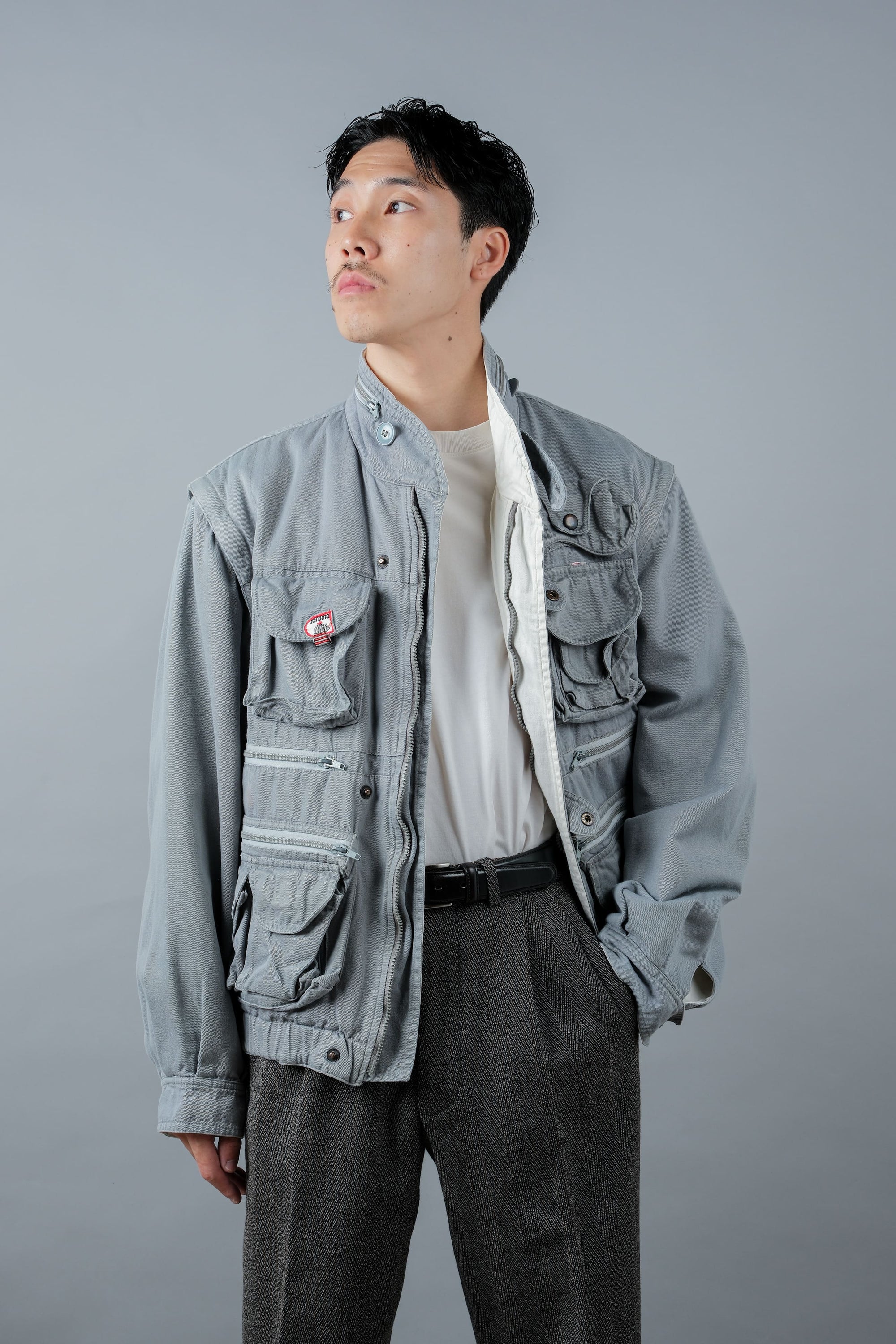［~90's］Old Renoma Paris Detachable Sleeve Multi Pocket Jacket