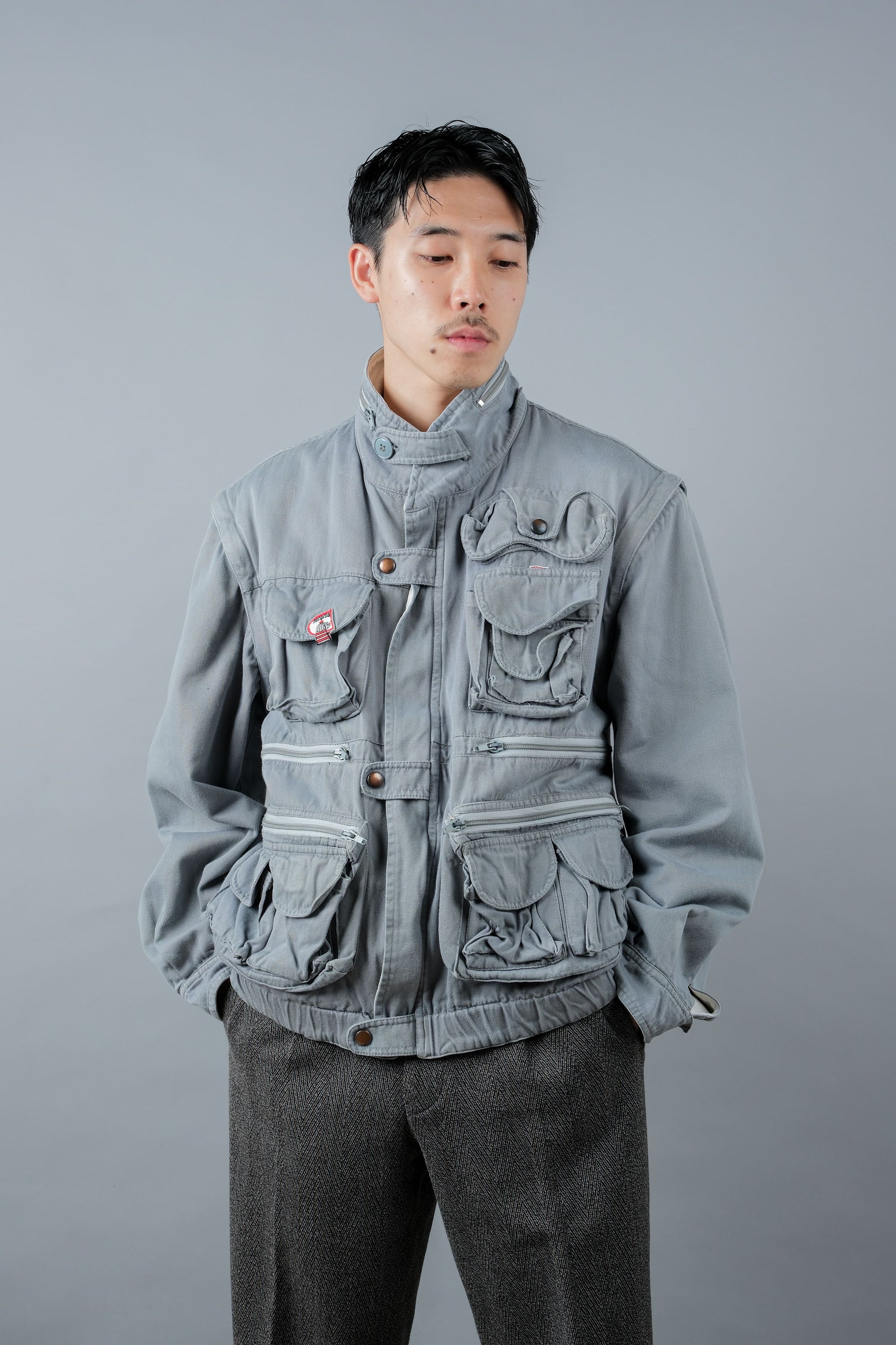［~90's］Old Renoma Paris Detachable Sleeve Multi Pocket Jacket