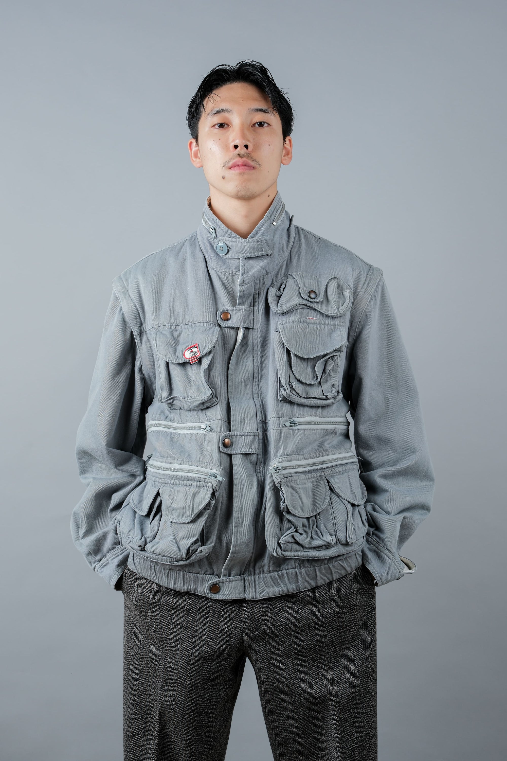 ［~90's］Old Renoma Paris Detachable Sleeve Multi Pocket Jacket