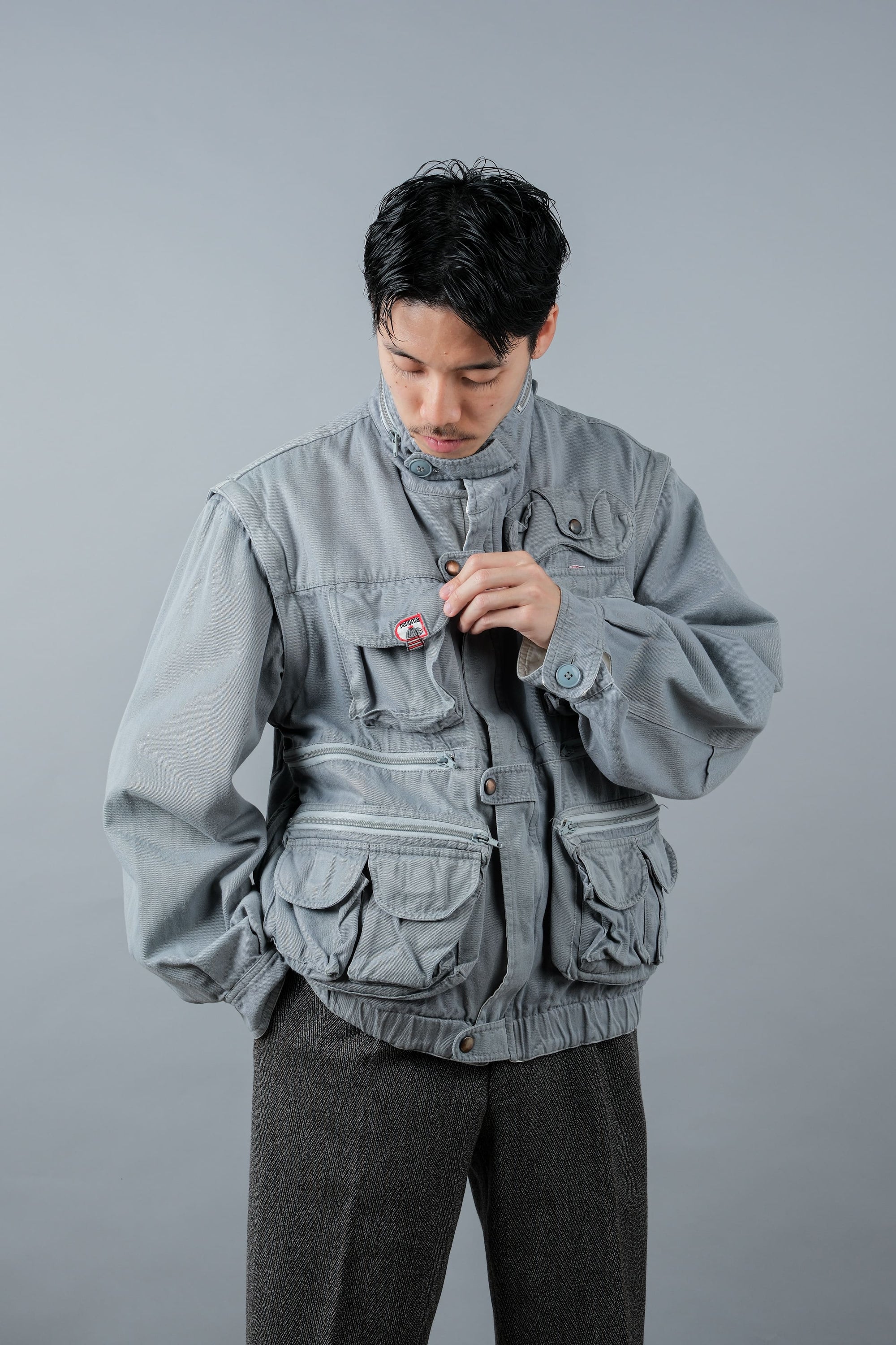 ［~90's］Old Renoma Paris Detachable Sleeve Multi Pocket Jacket