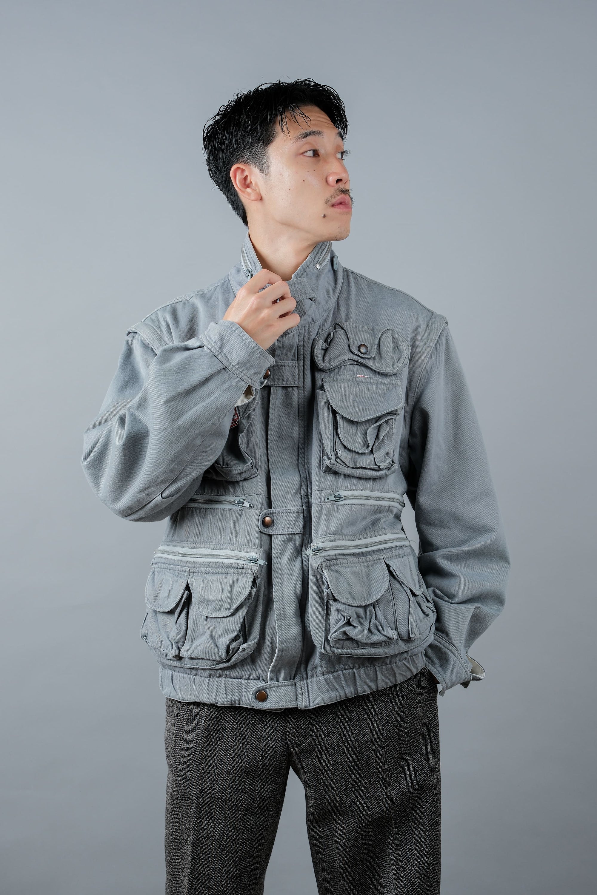 ［~90's］Old Renoma Paris Detachable Sleeve Multi Pocket Jacket